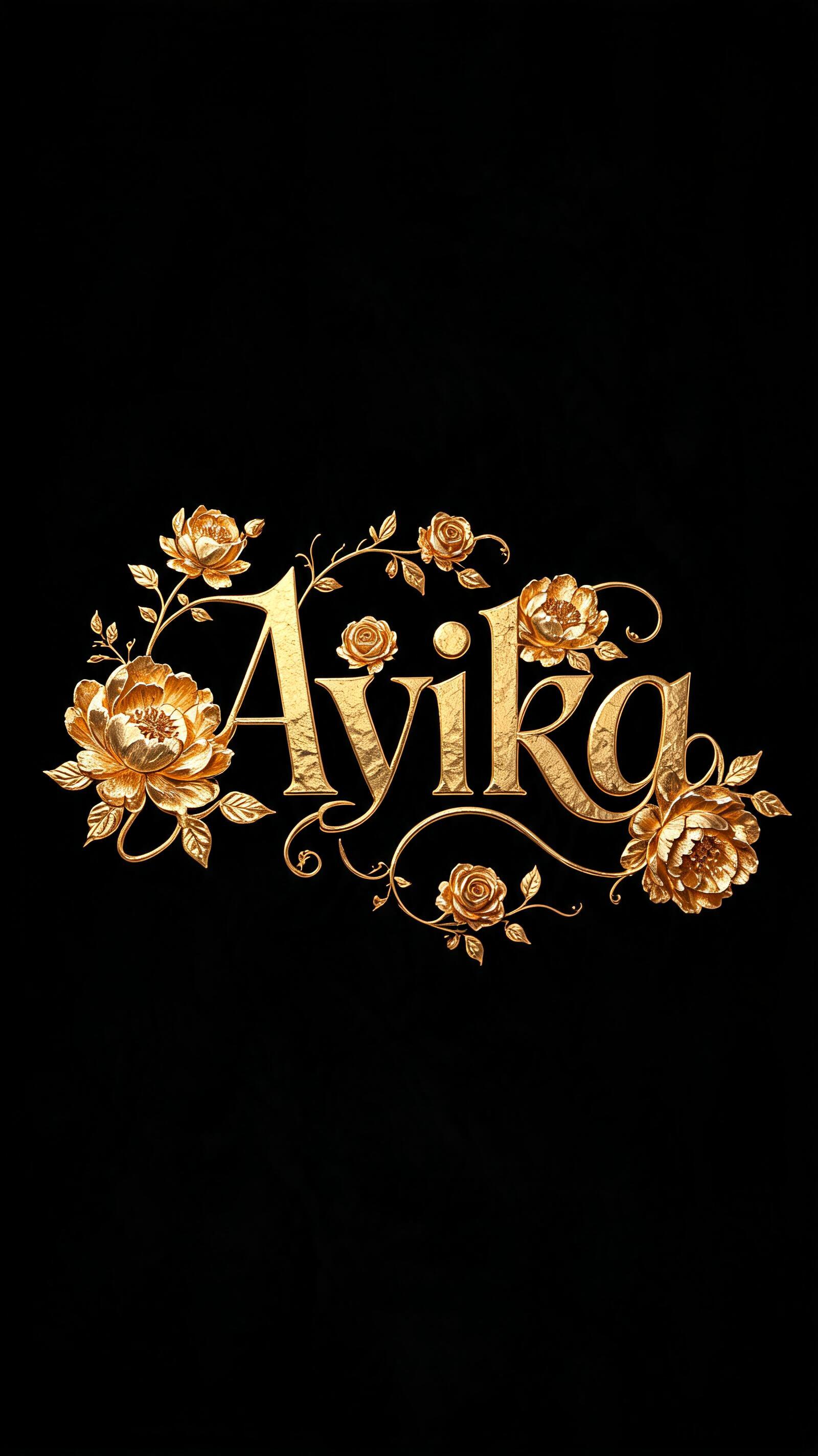 "Avika" — Luxury Gold | AI Text Effect Generator