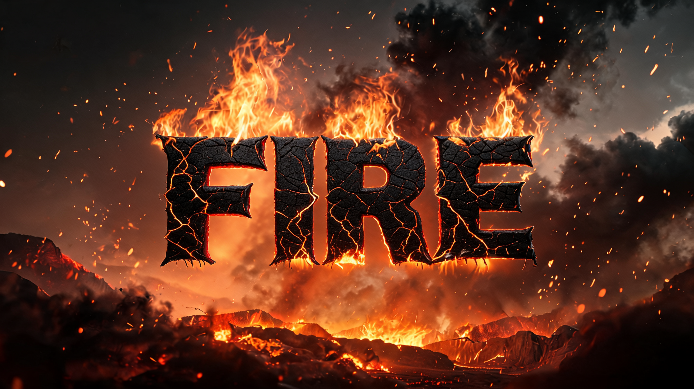 "Fire" — Fire Smoke | AI Text Effect Generator