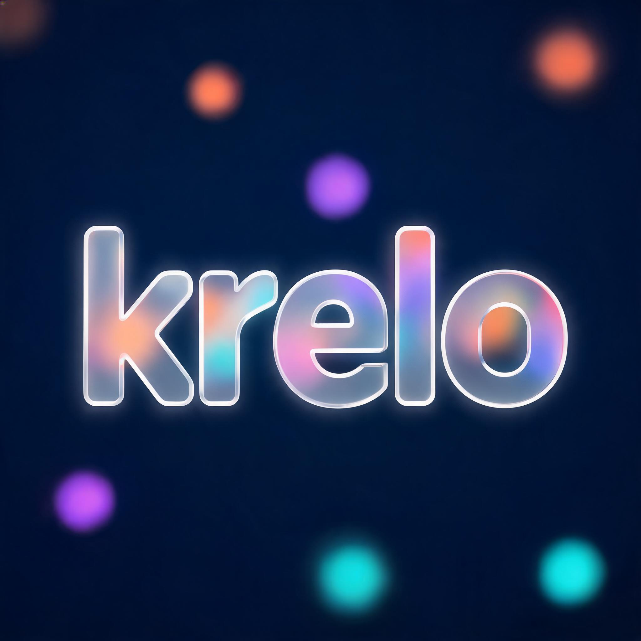 "krelo" — Glass Morphism | AI Text Effect Generator