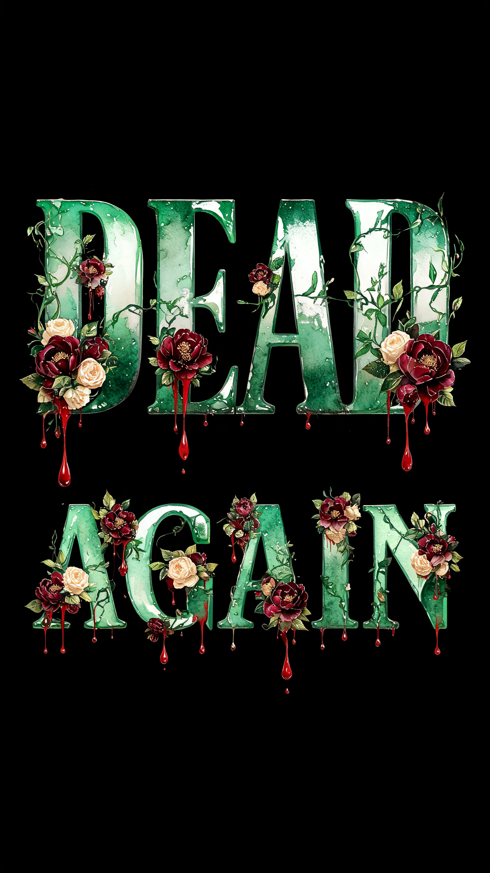 "DEAD 
AGAIN" — Floral | AI Text Effect Generator