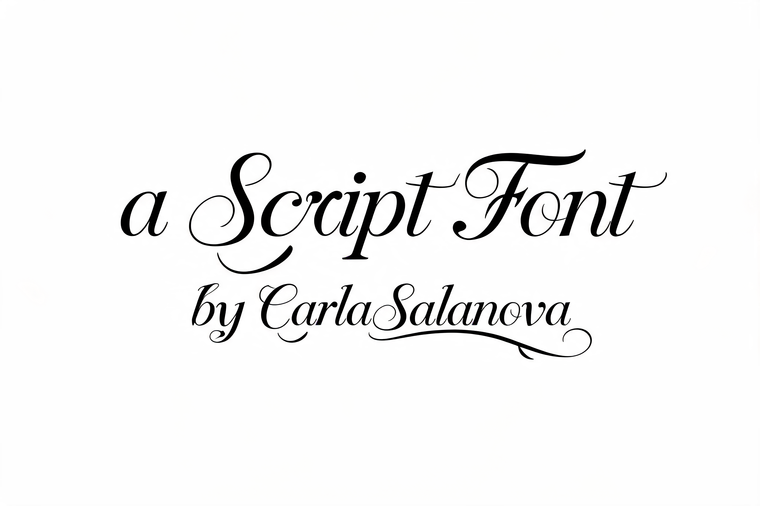 "a Script Font by CarlaSalanova" —  | AI Text Effect Generator