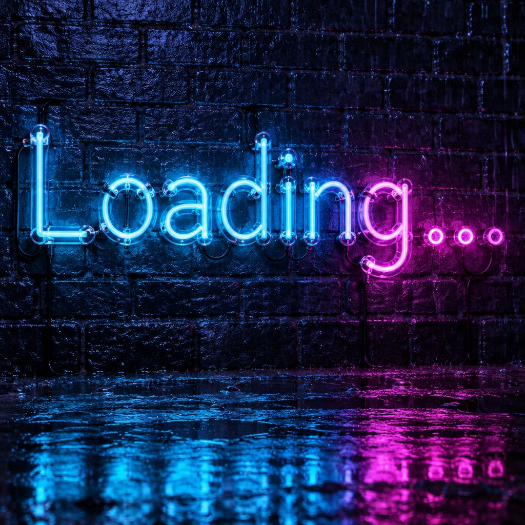 "Loading..." — Neon Glow | AI Text Effect Generator