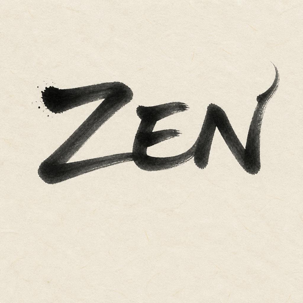 "ZEN" — Brush Japanese Ink | AI Text Effect Generator