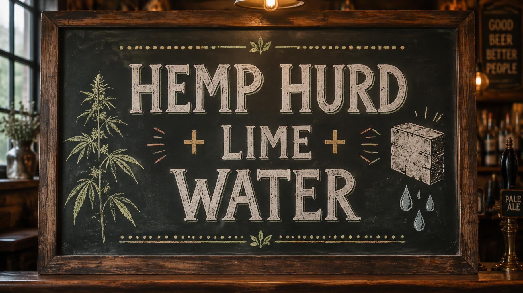 "HEMP HURD + LIME + WATER" — Chalk | AI Text Effect Generator