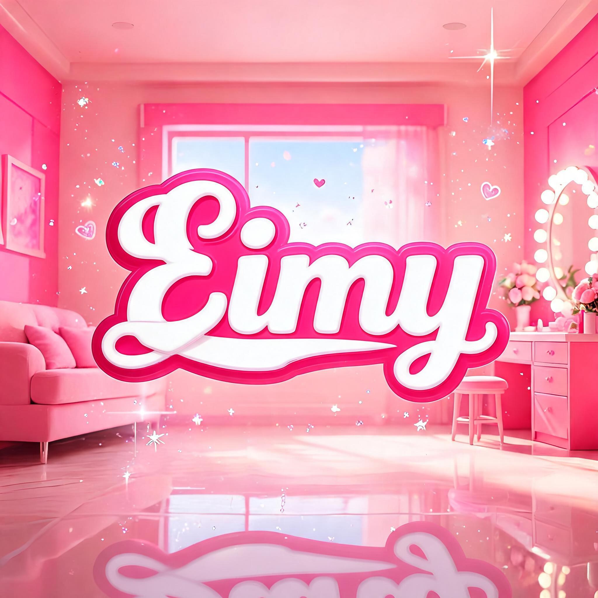 "Eimy" — Barbie | AI Text Effect Generator