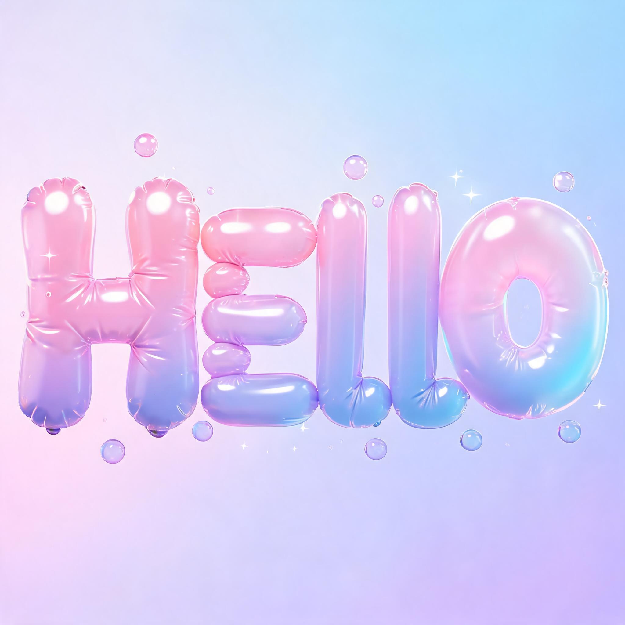"Hello" — Bubble | AI Text Effect Generator