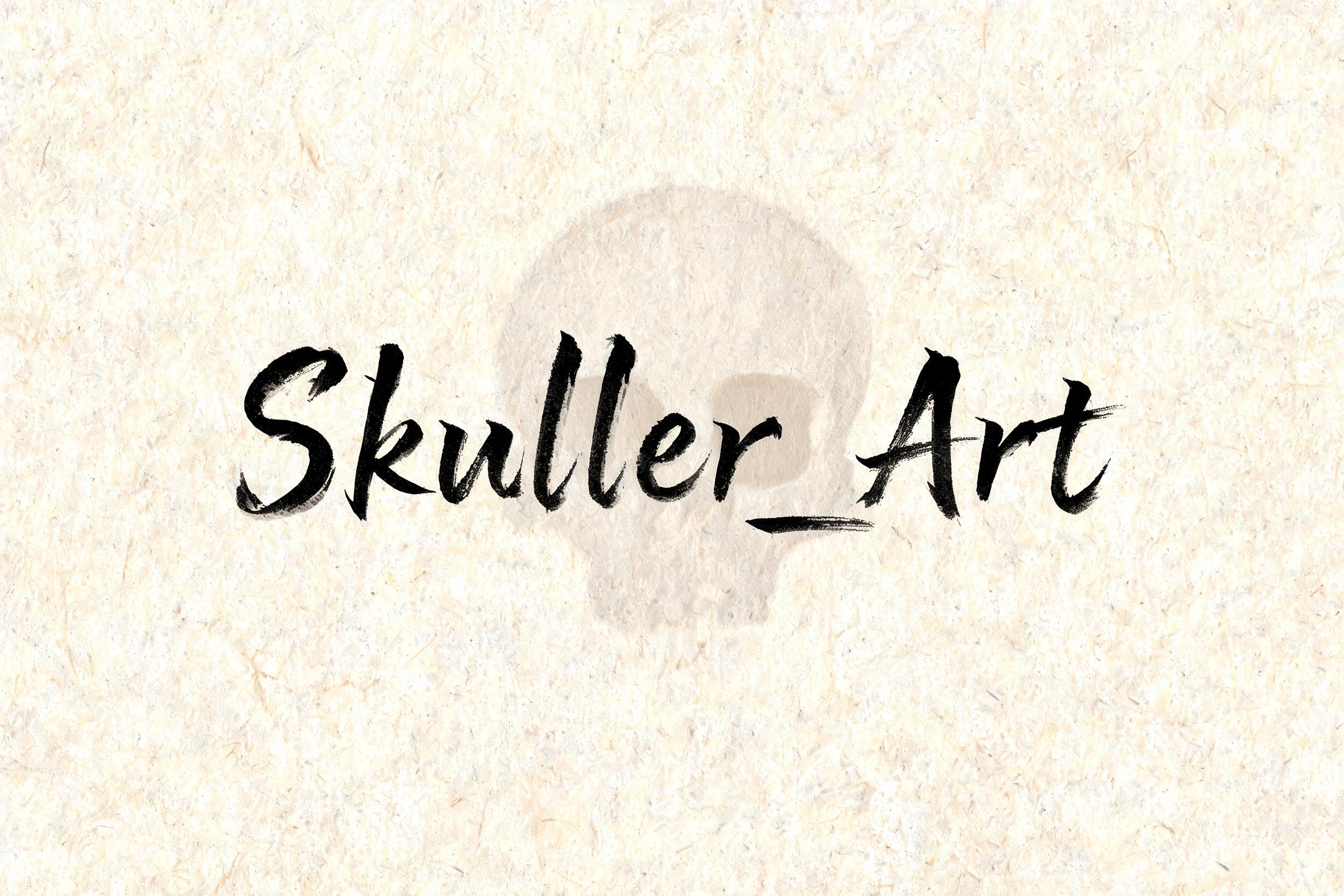 "Skuller_Art" — Brush Japanese Ink | AI Text Effect Generator