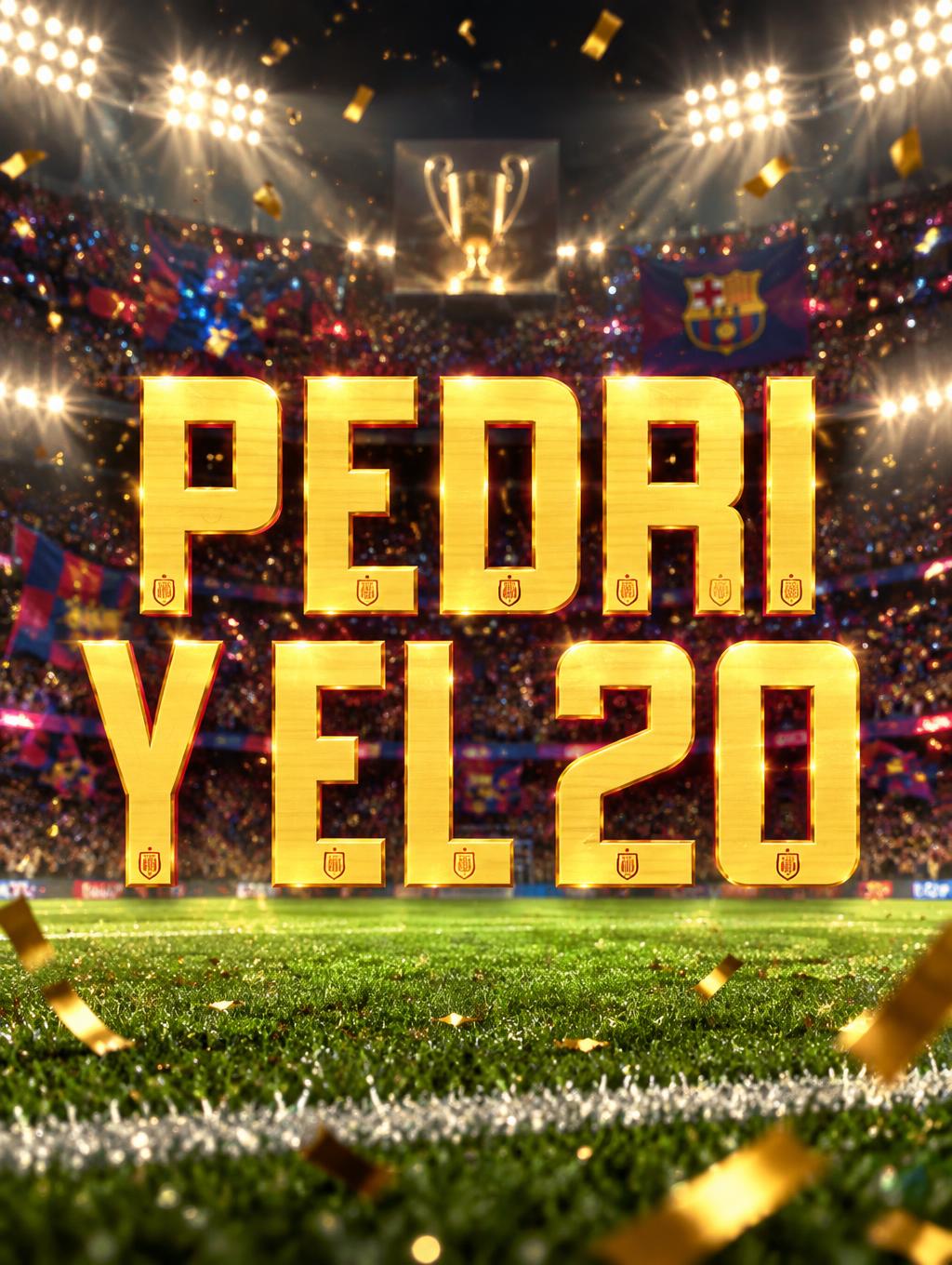"pedri y el 20" — Sports Football | AI Text Effect Generator