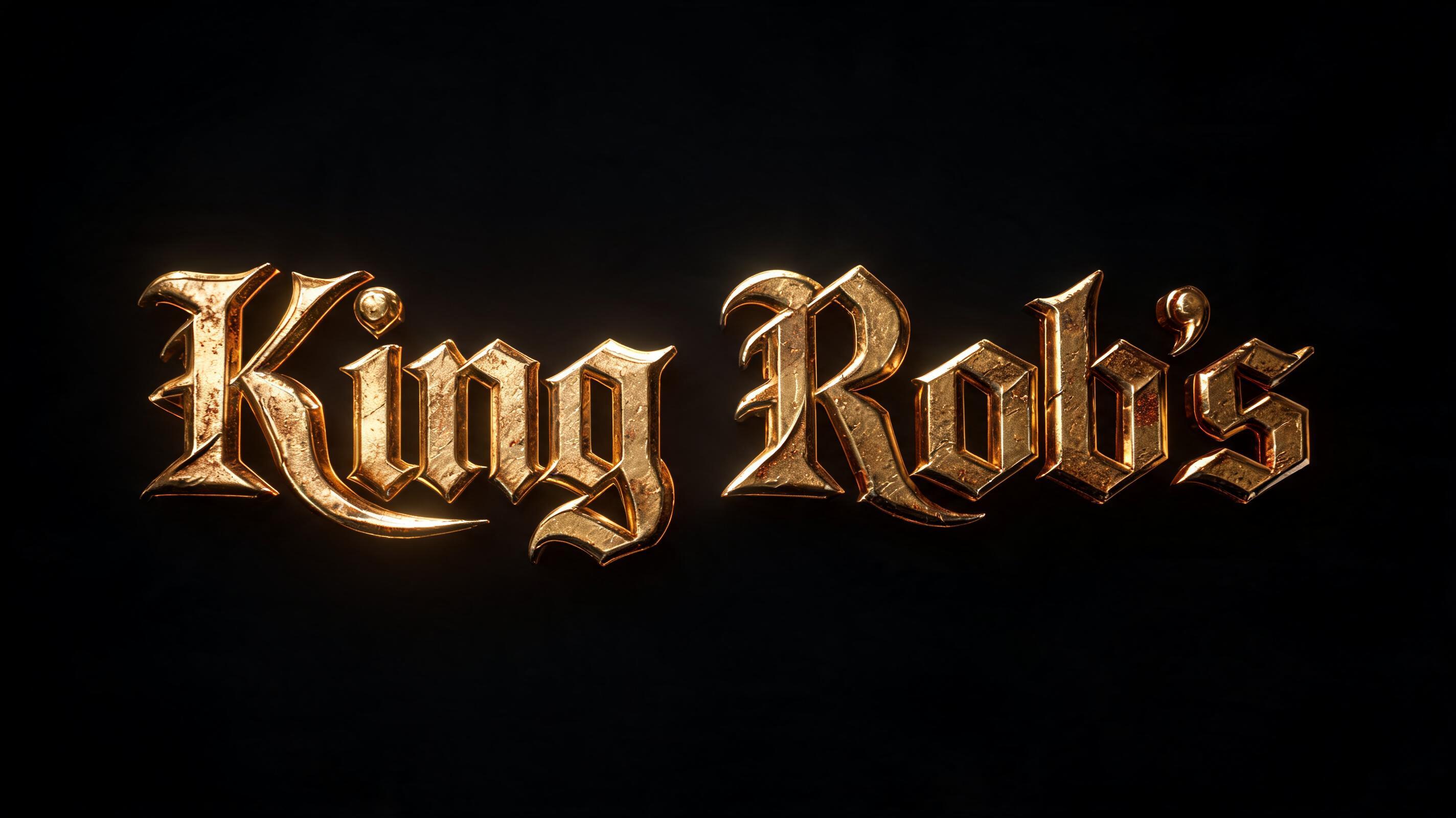 ""King Rob's"" — 3d Bold Gold | AI Text Effect Generator