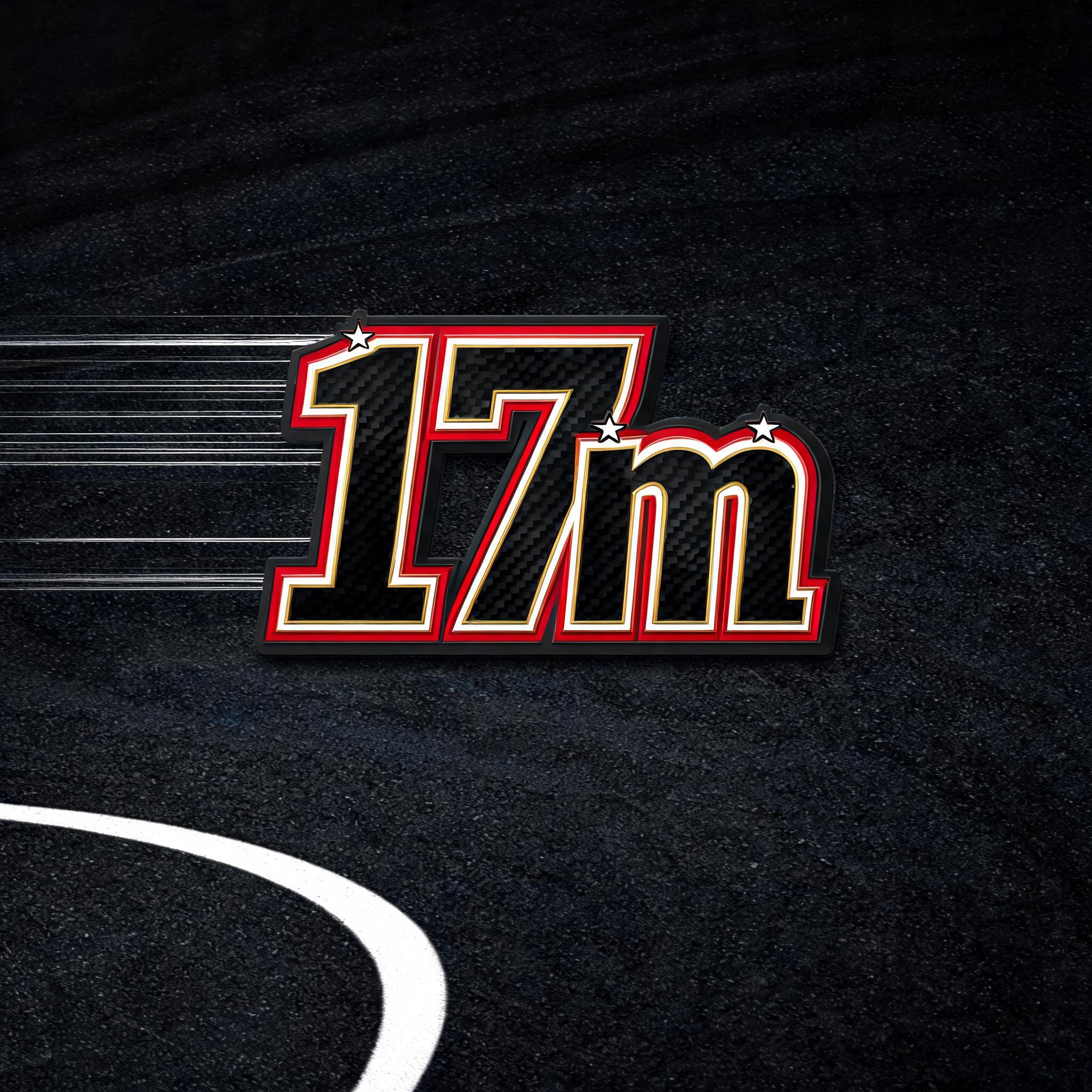 "17m" — Racing | AI Text Effect Generator