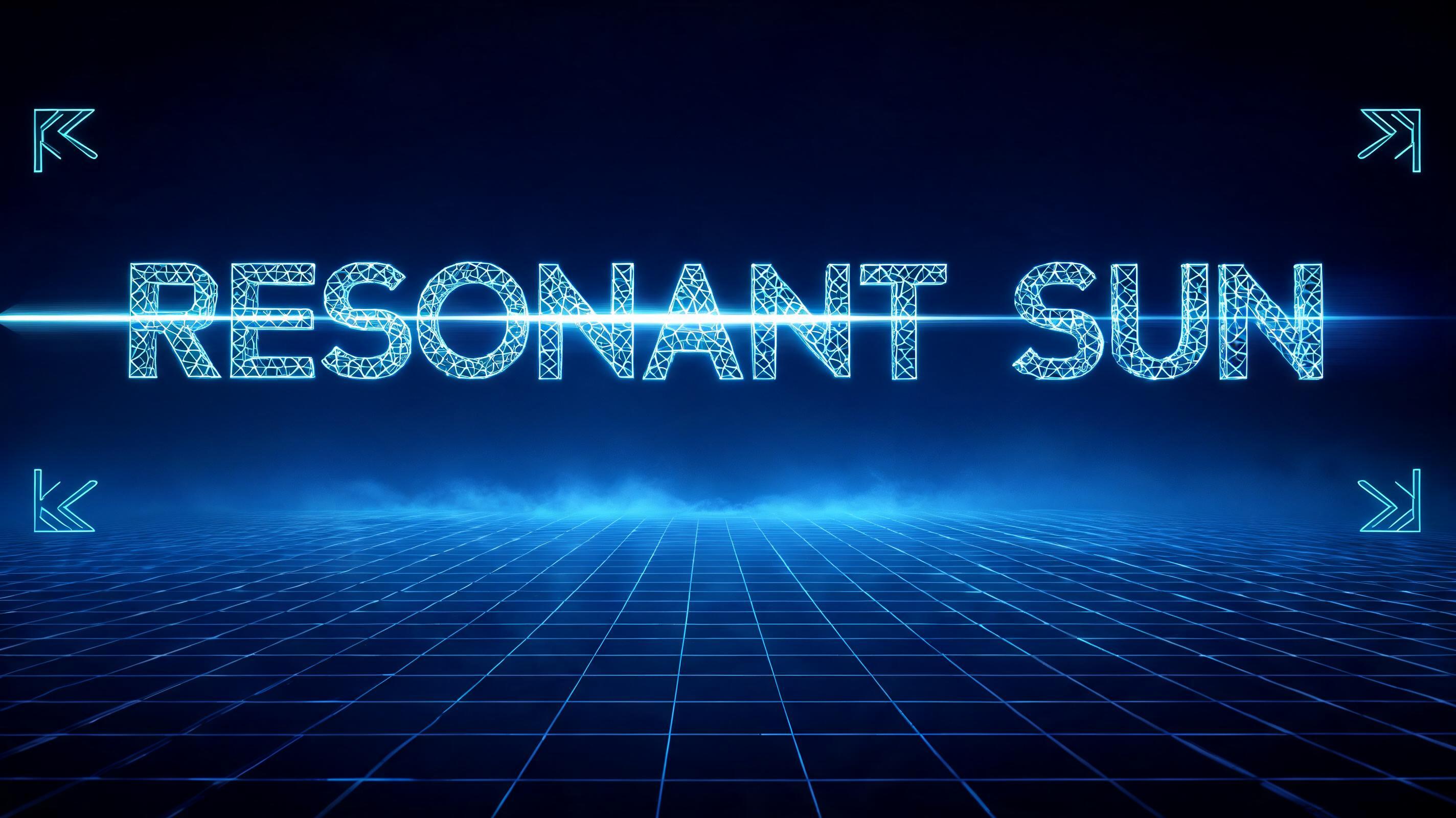 "Resonant Sun" — Futuristic | AI Text Effect Generator