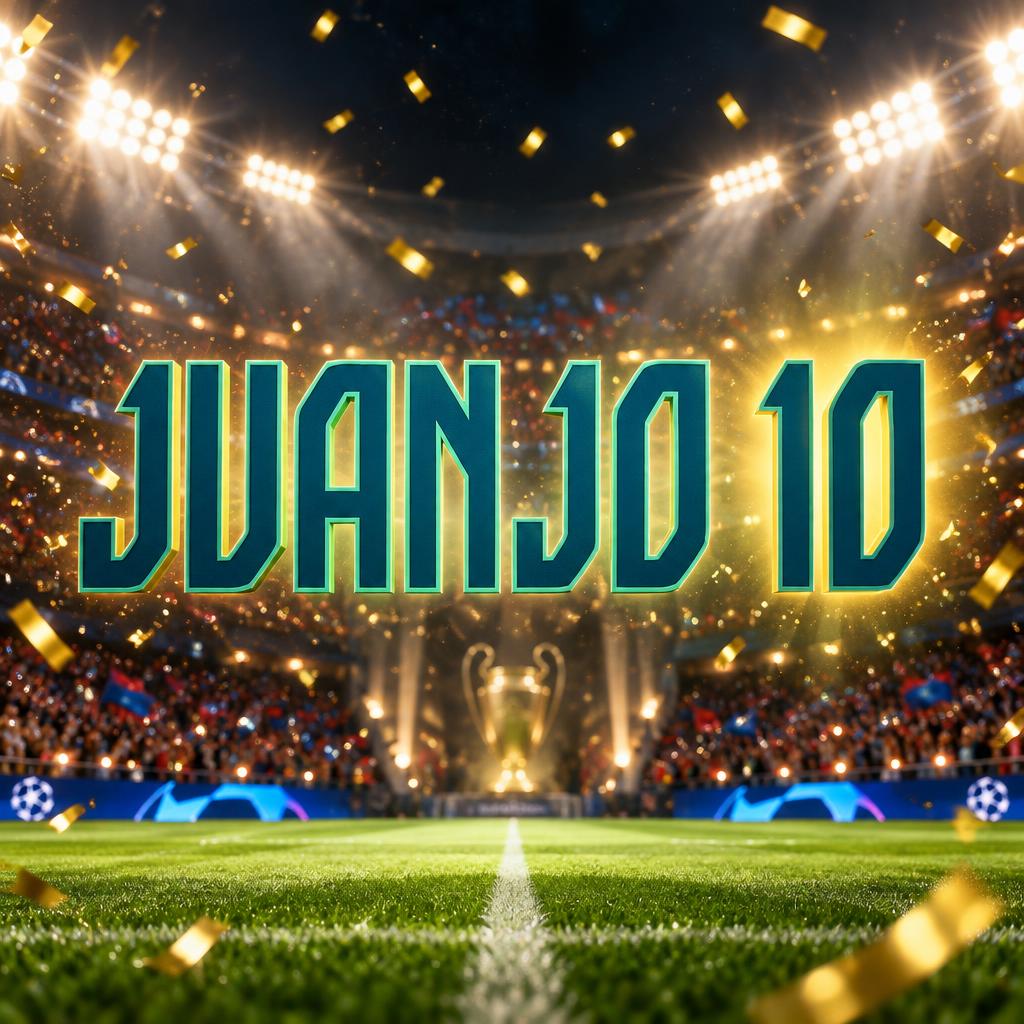 "Juanjo 10" — Sports Football | AI Text Effect Generator