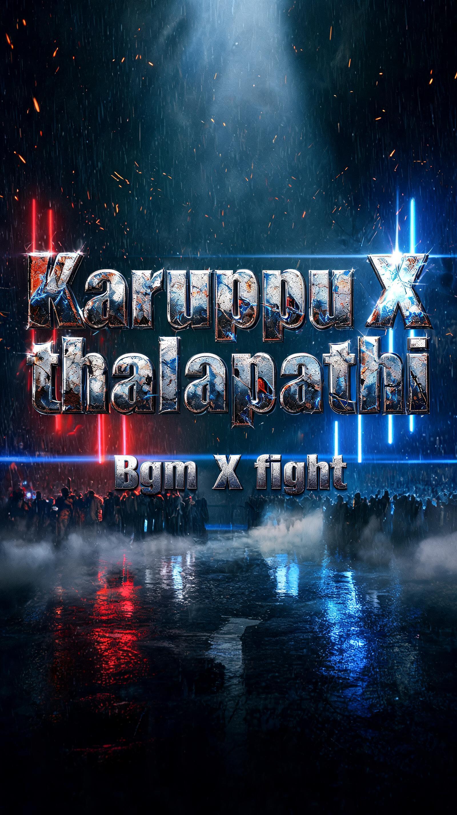 "Karuppu X thalapathi 
      Bgm X fight " — Cinematic | AI Text Effect Generator