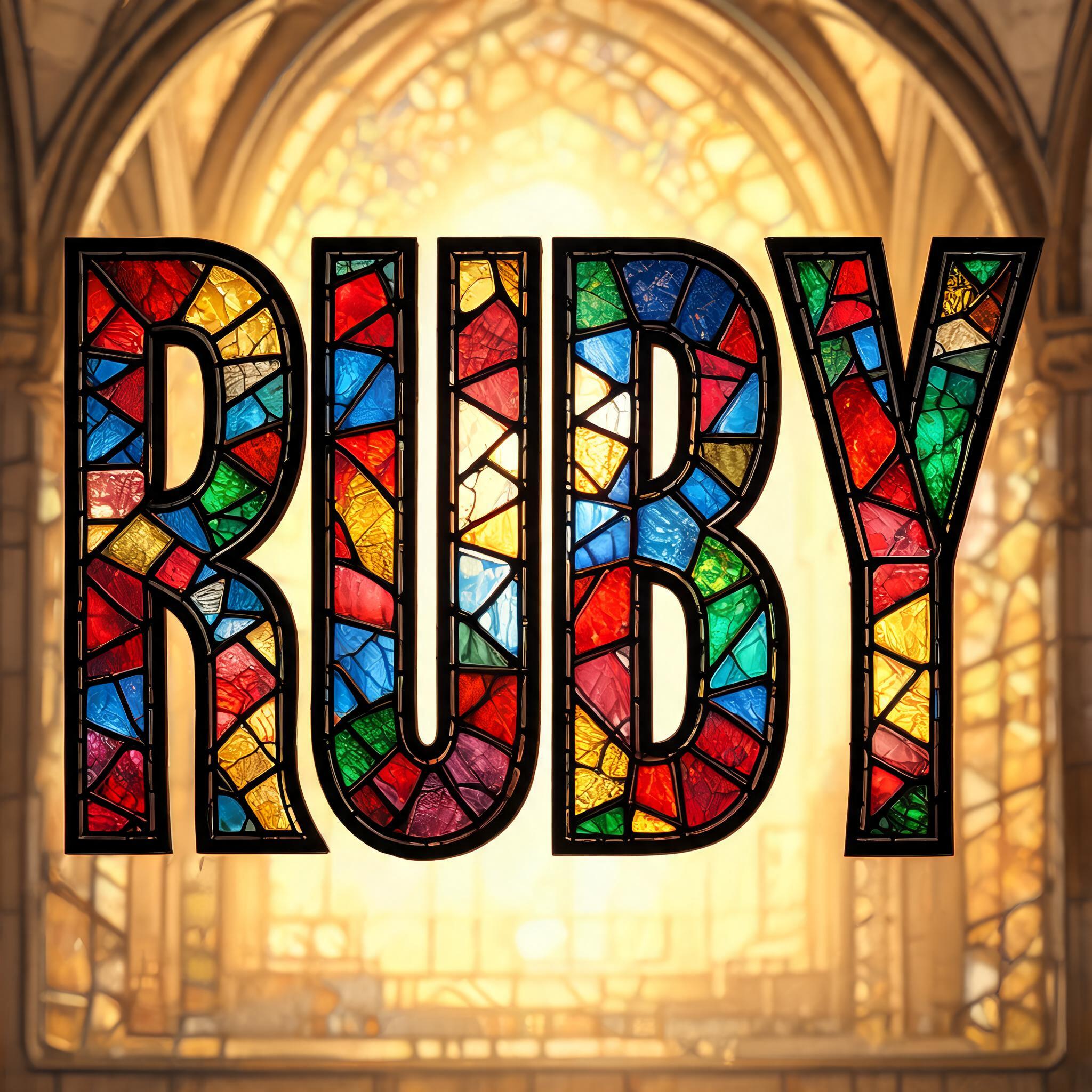 "Ruby" — Glass Color | AI Text Effect Generator