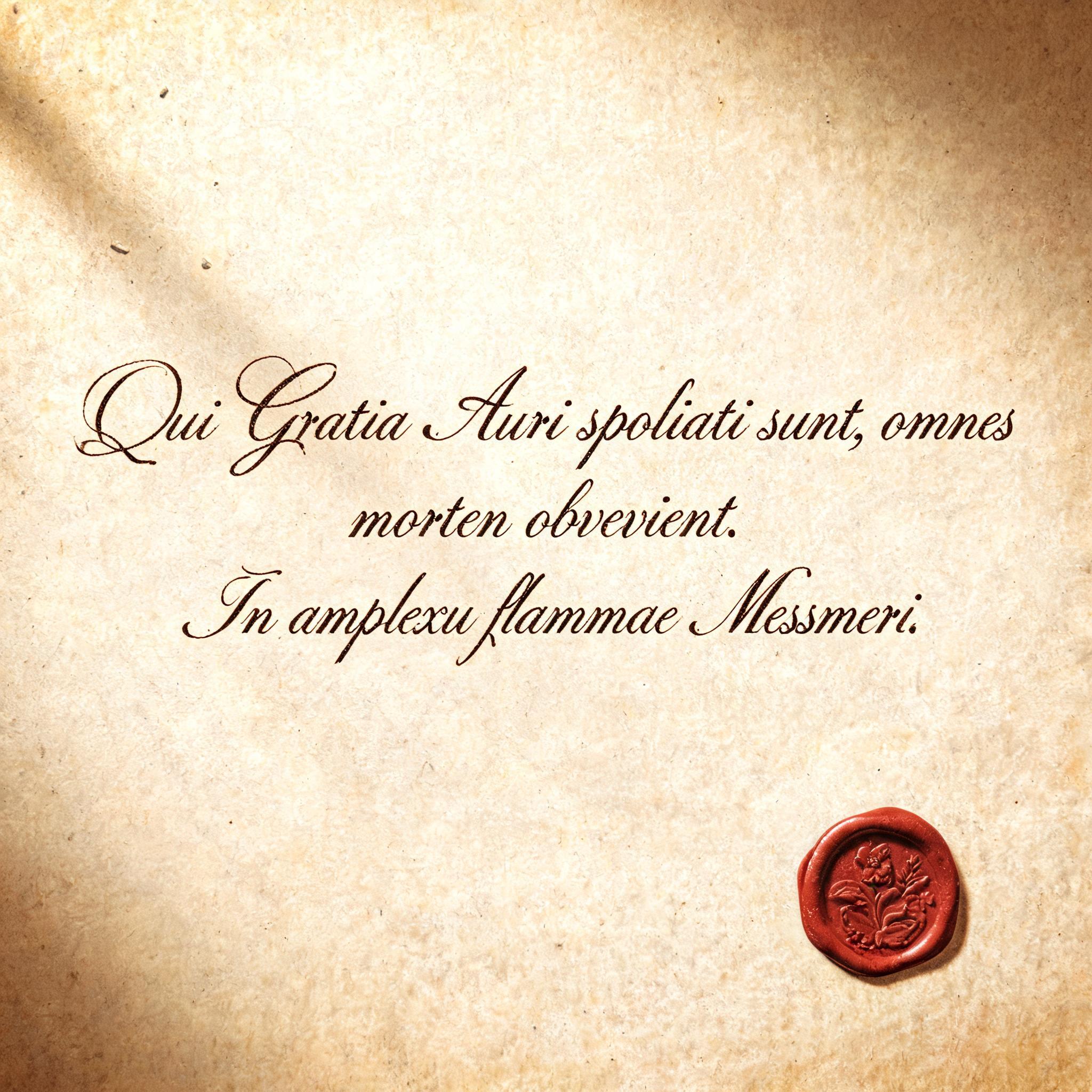 "Qui Gratia Auri spoliati sunt, omnes mortem obvenient.
In amplexu flammae Messmeri." — Handwritten Script | AI Text Effect Generator