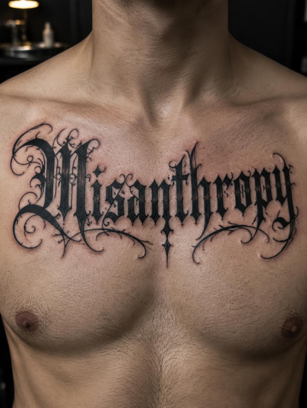 "Misanthropy" — Tattoo | AI Text Effect Generator