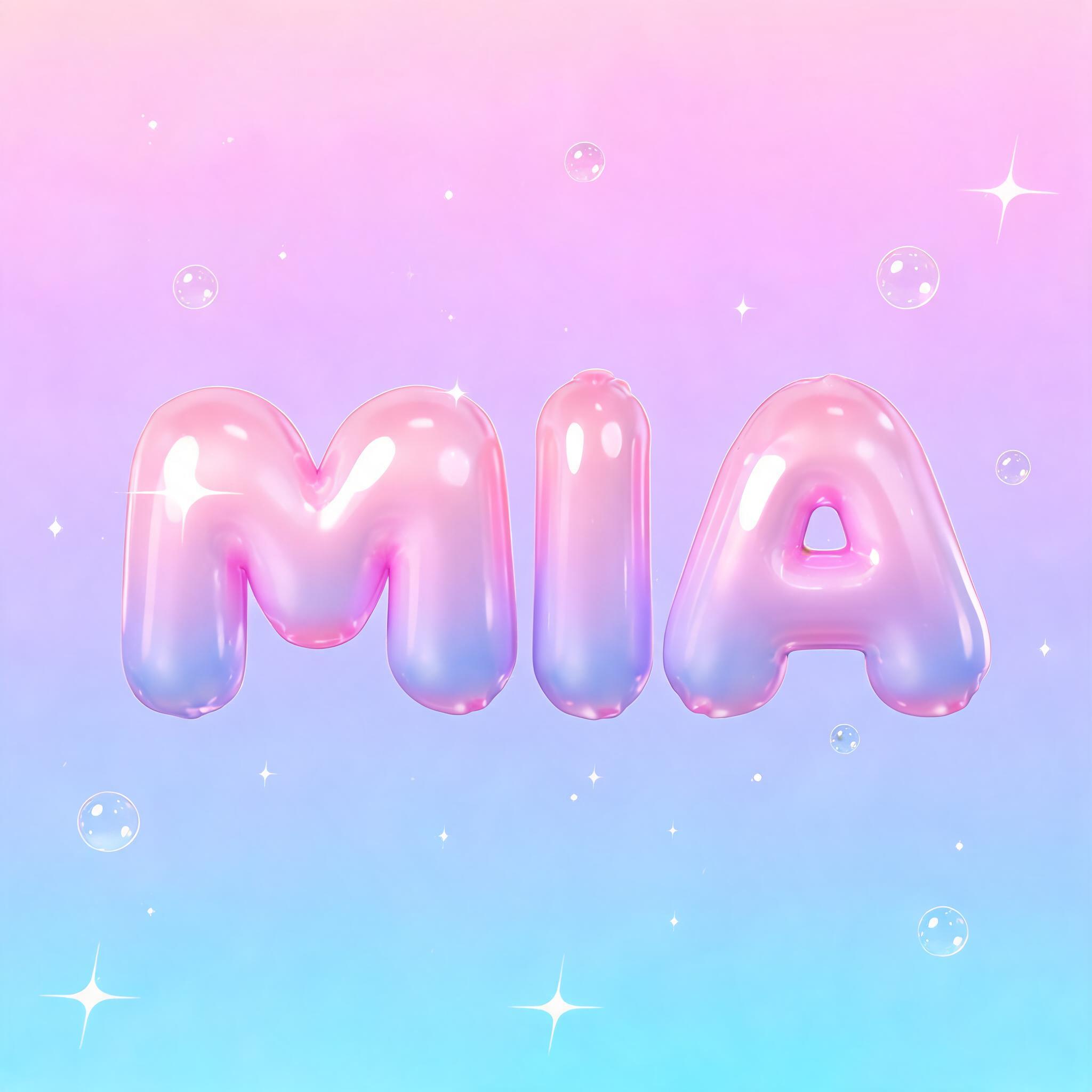 "MIA" — Bubble | AI Text Effect Generator