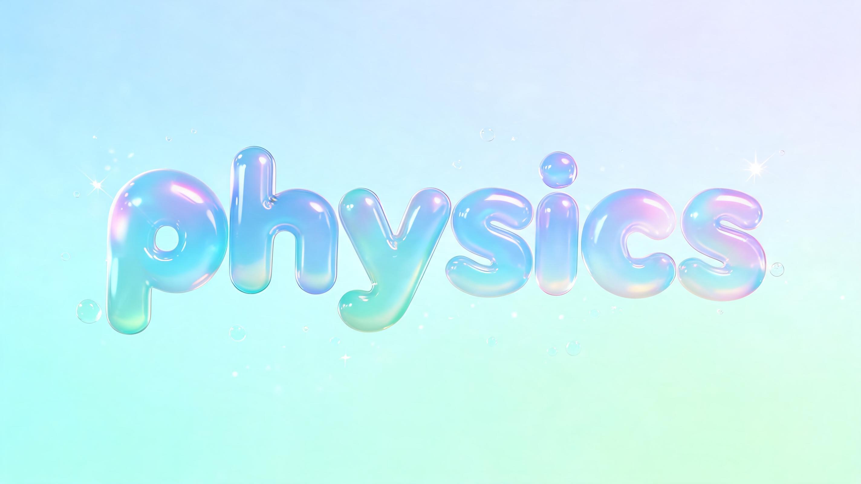 "physics" — Bubble | AI Text Effect Generator