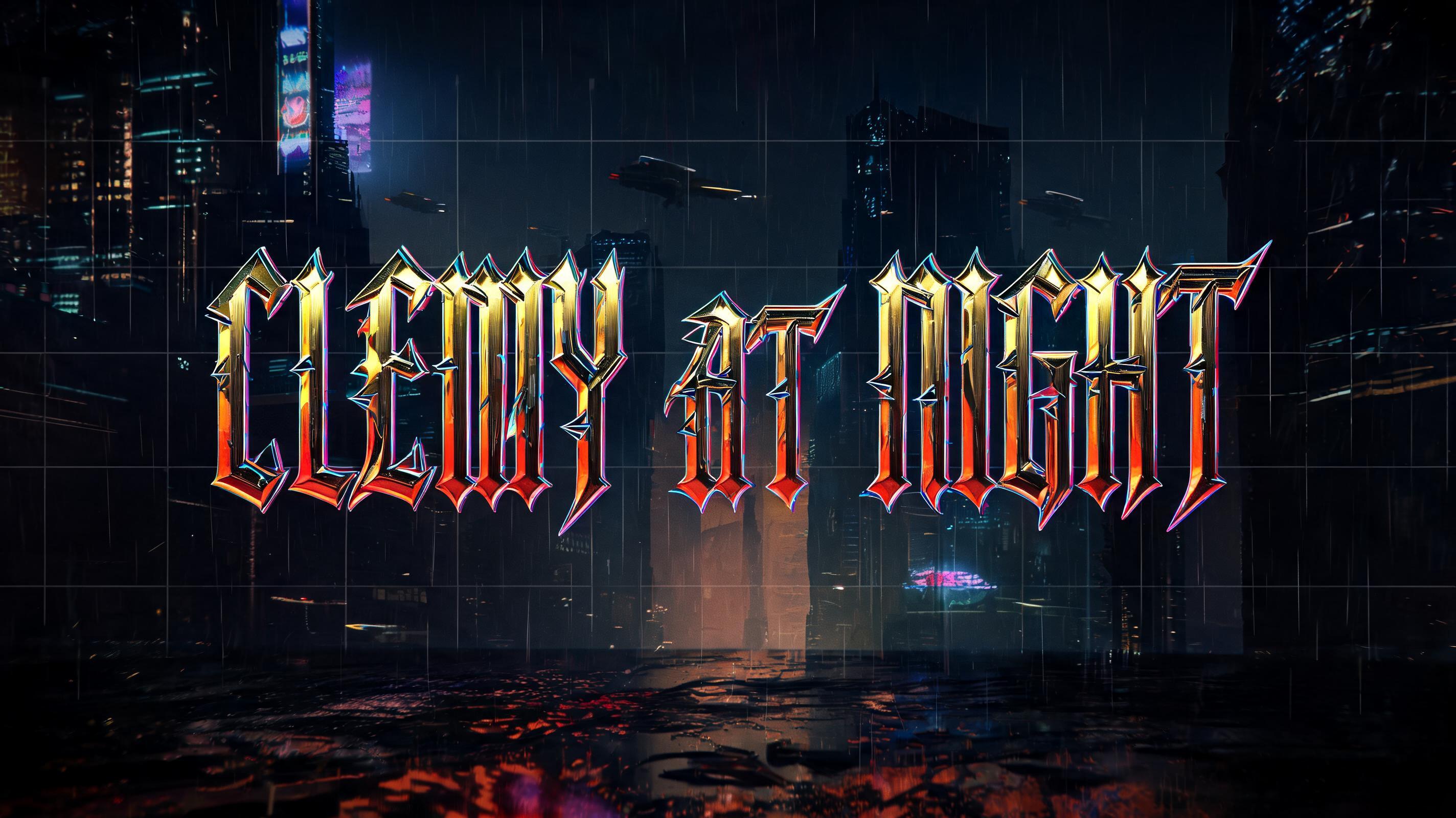 "CLEMY AT NIGHT" — Cyberpunk 2077 | AI Text Effect Generator