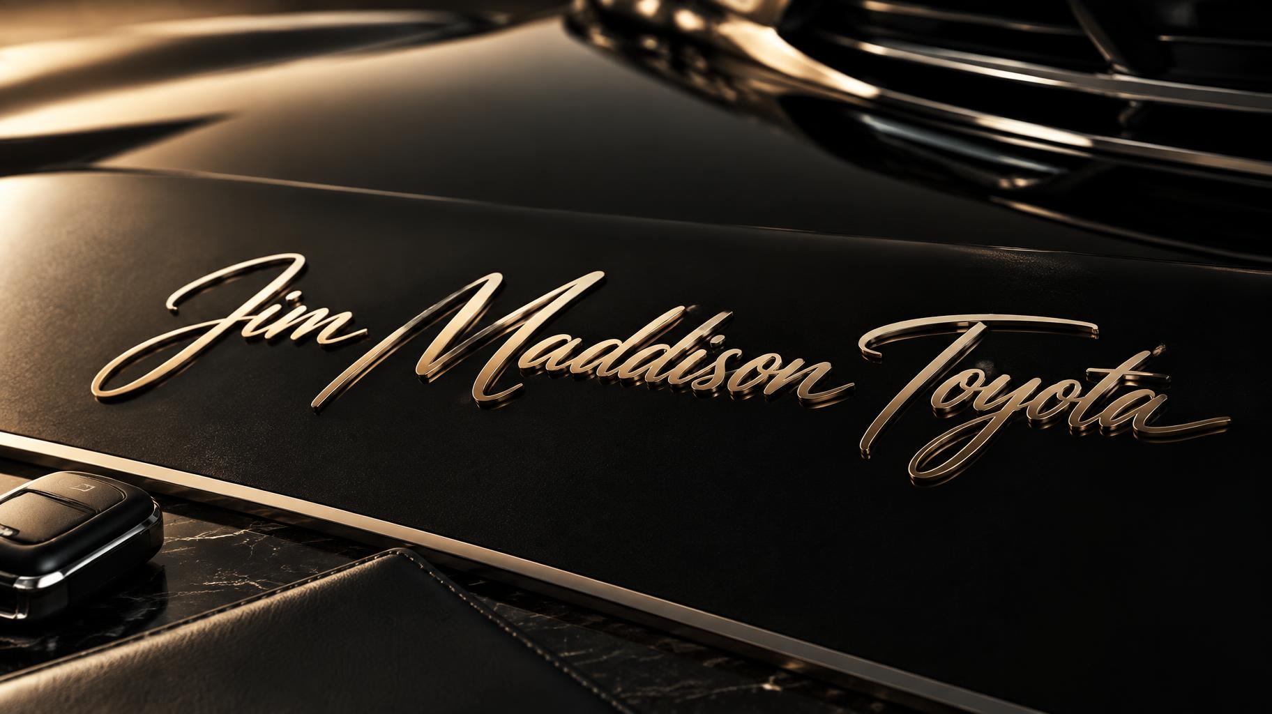 "Jim Maddison Toyota" — Elegant Script | AI Text Effect Generator