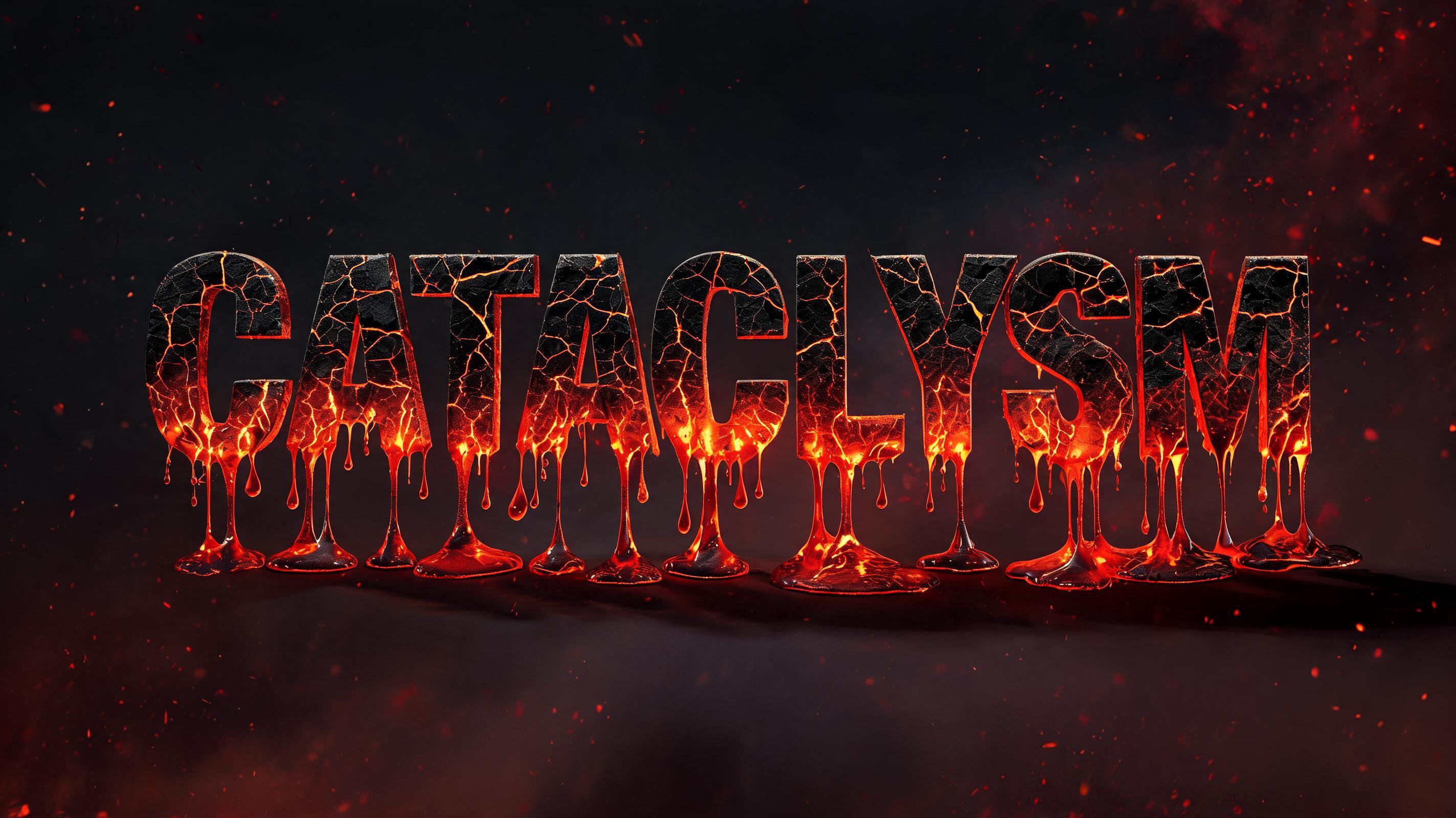 "Cataclysm" — Drip Font Melting | AI Text Effect Generator