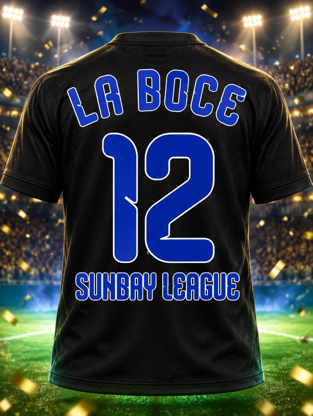 "LA DOCE
12
SUNDAY LEAGUE" — Sports Football | AI Text Effect Generator