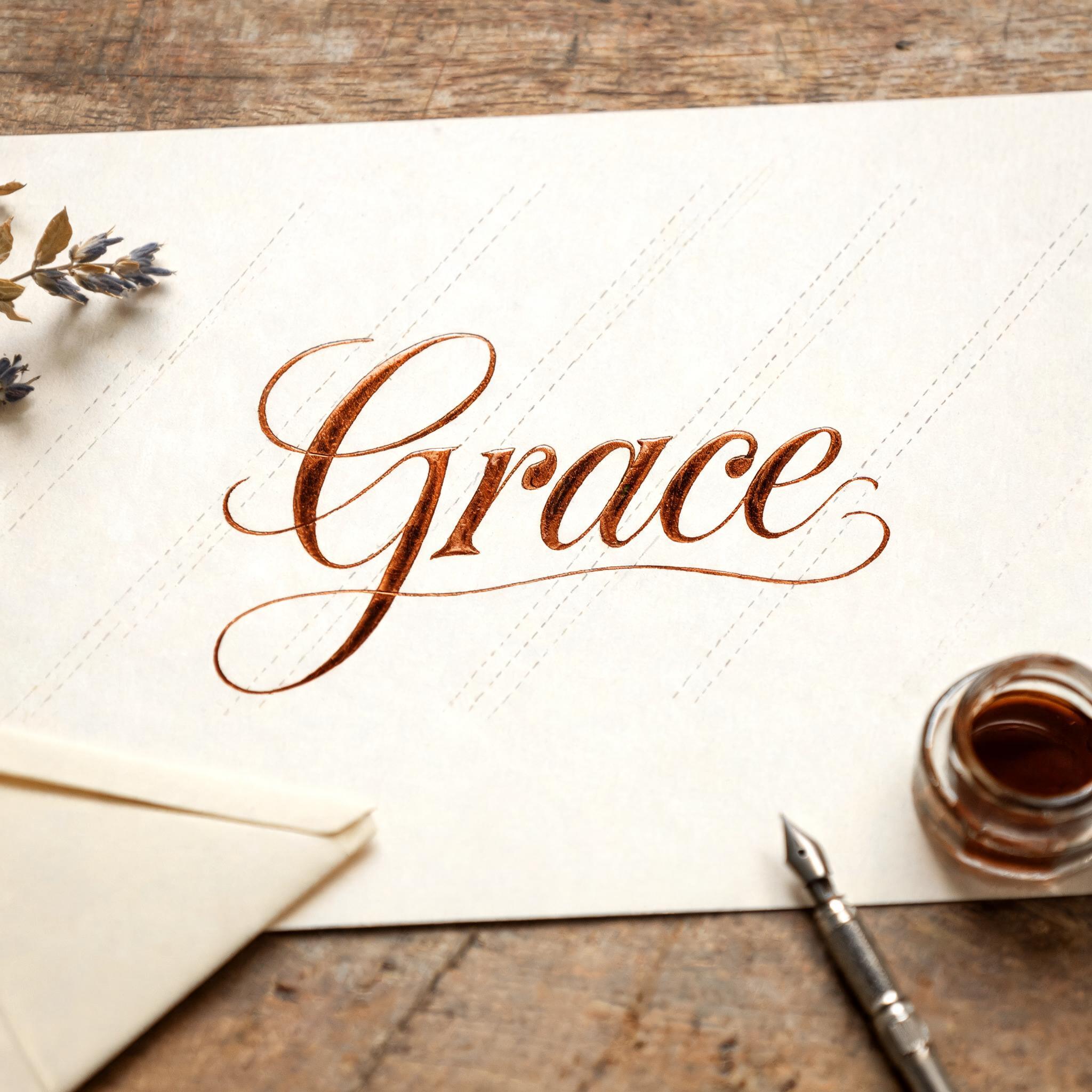 "Grace" — Cursive Calligraphy | AI Text Effect Generator