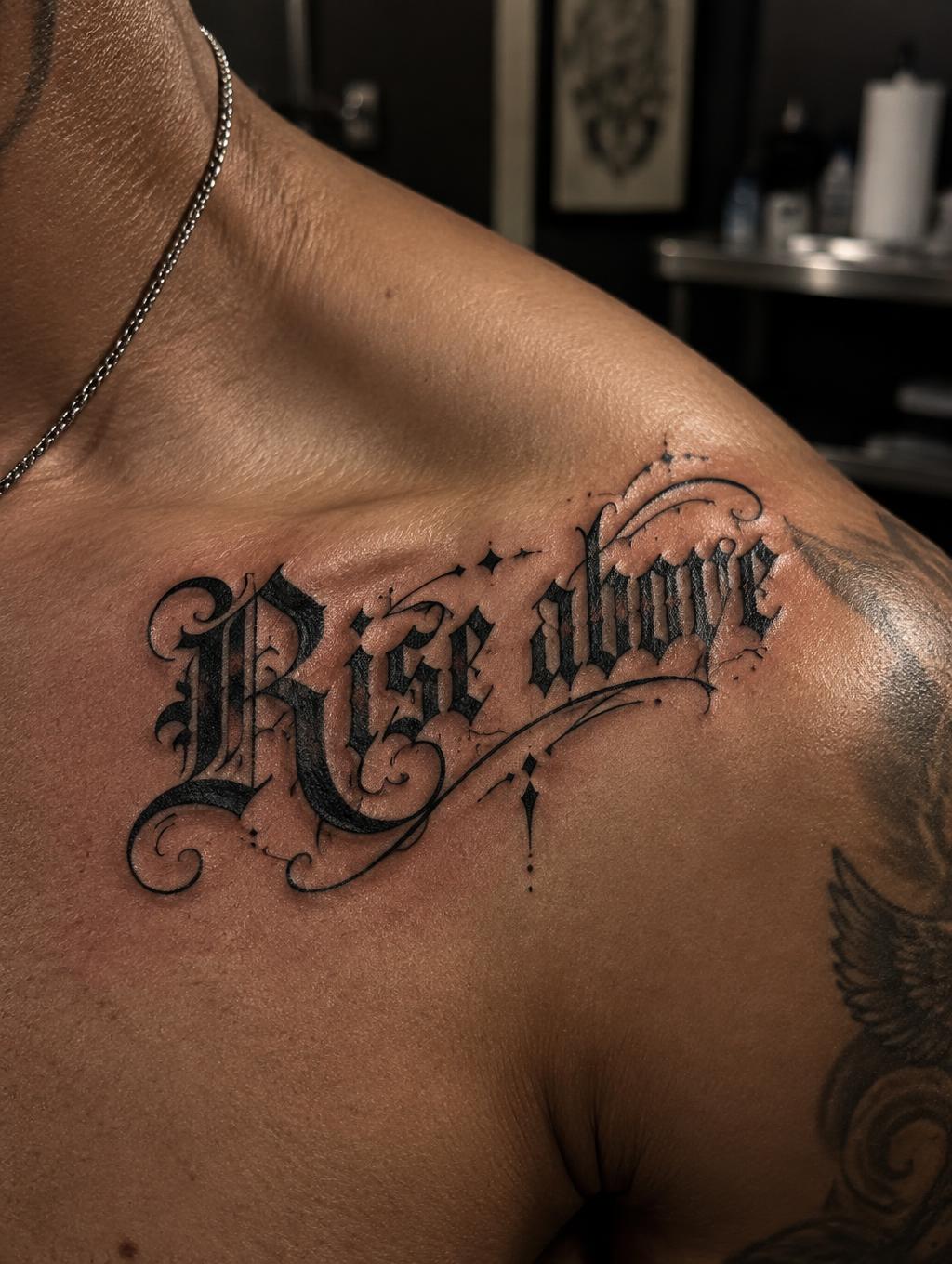 "Rise above" — Tattoo | AI Text Effect Generator
