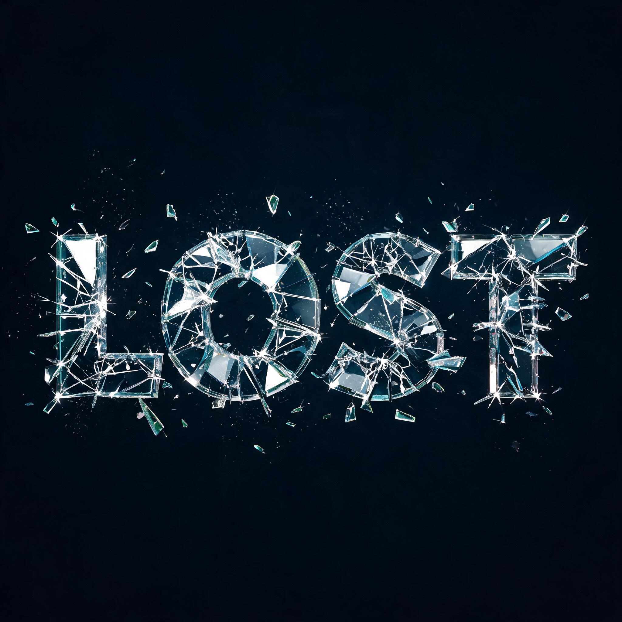 "Lost" — Glass Broken | AI Text Effect Generator