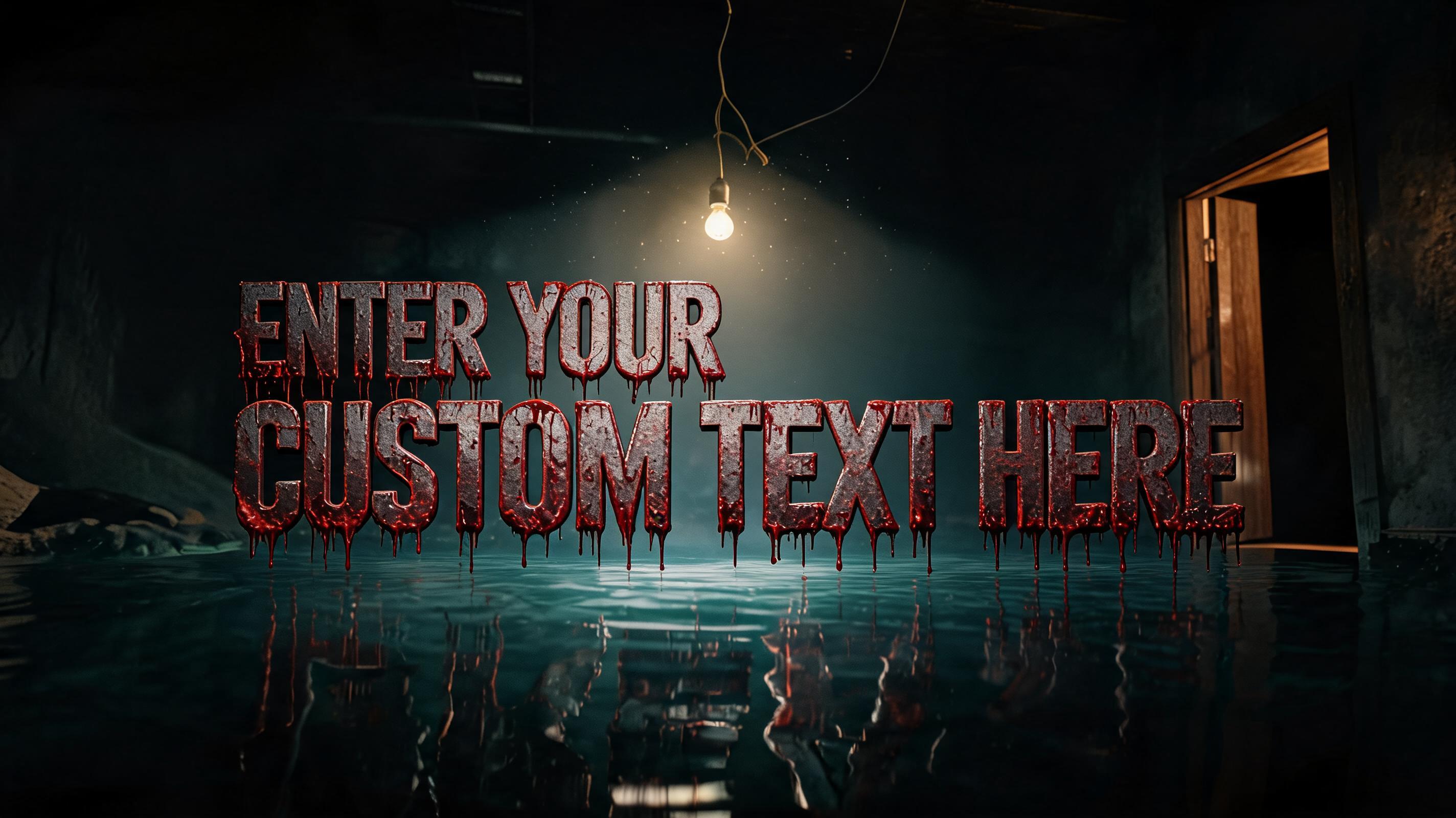 "ENTER YOUR CUSTOM TEXT HERE" — Cinematic Horror | AI Text Effect Generator