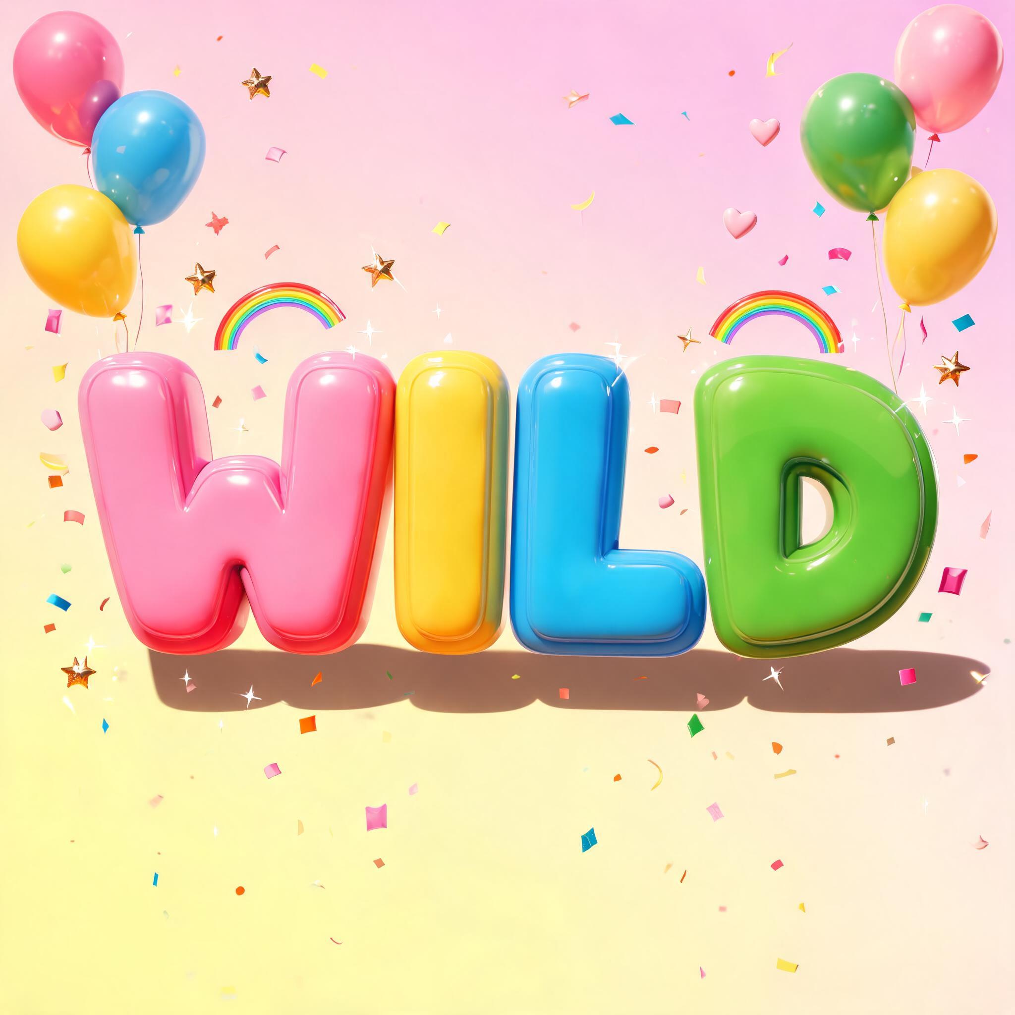 "Wild" — Kids Gift text effect
