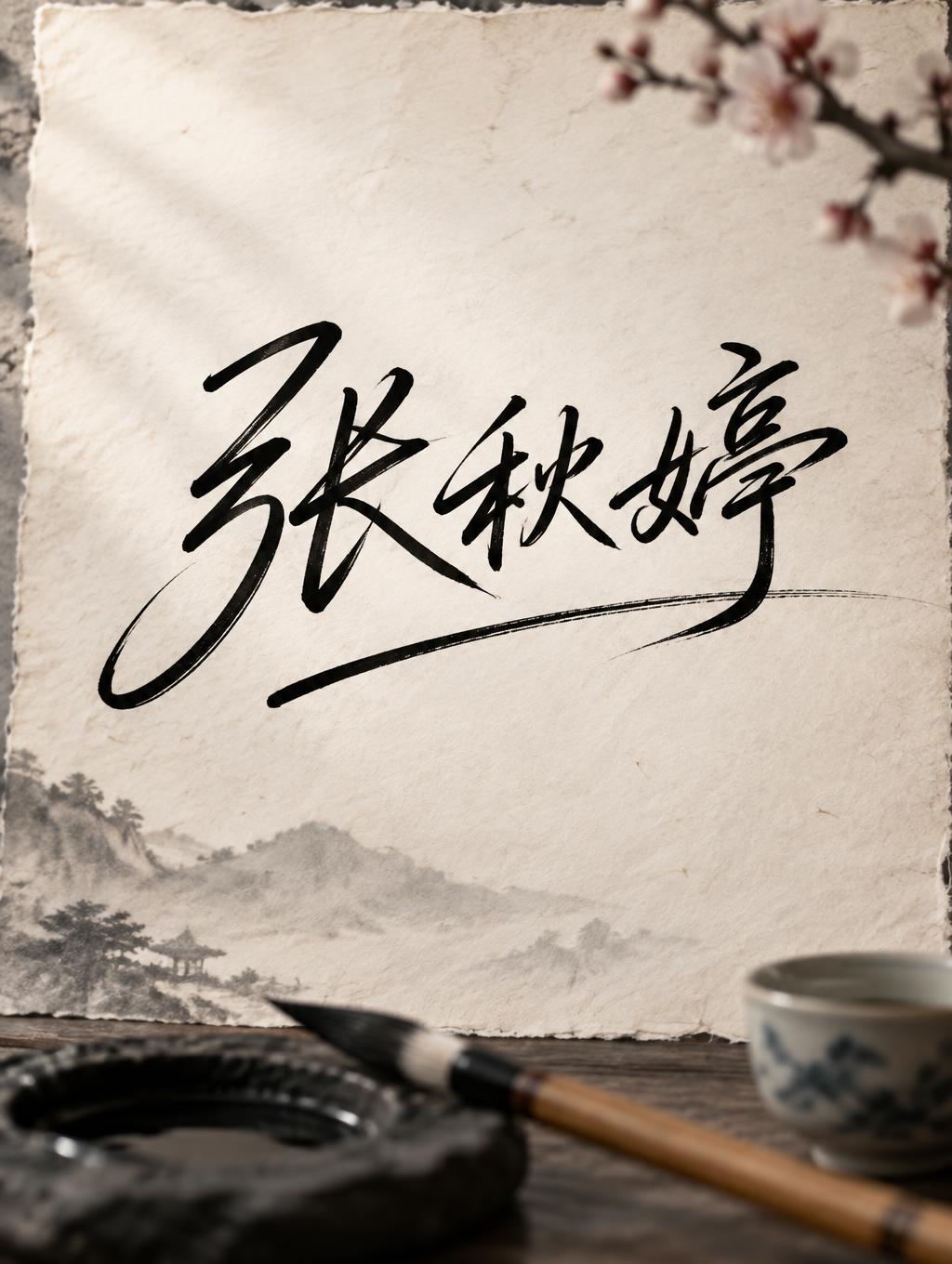 "张秋婷" —  | AI Text Effect Generator