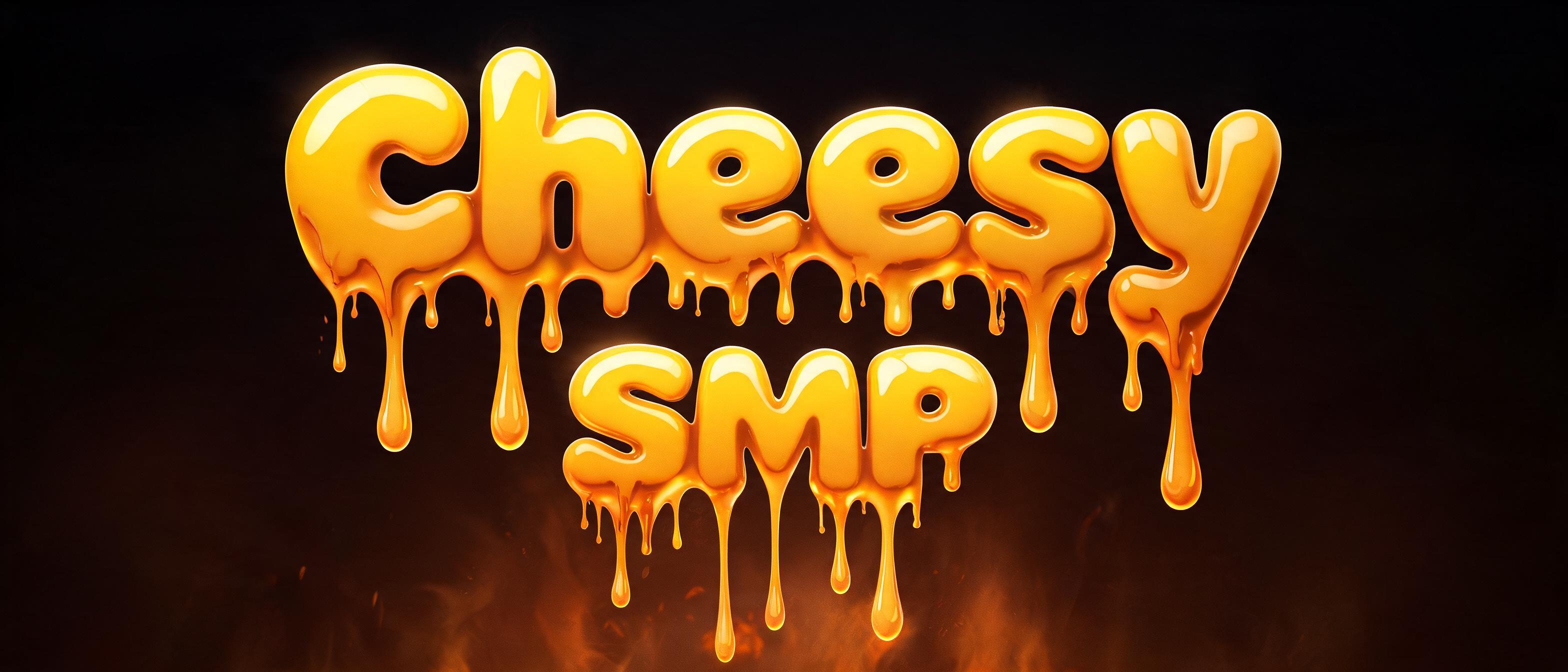 "Cheesy SMP" — Drip Font Melting text effect
