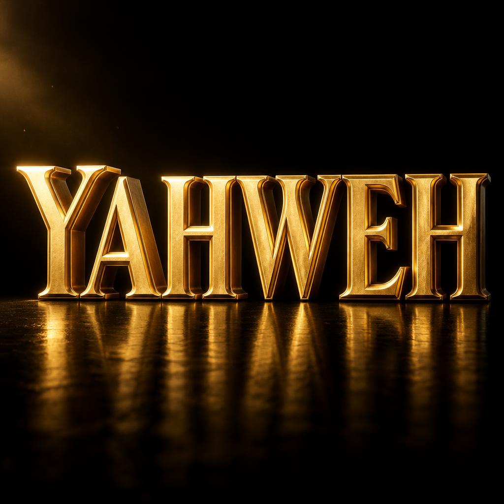 "YAHWEH" — 3d Bold Gold | AI Text Effect Generator