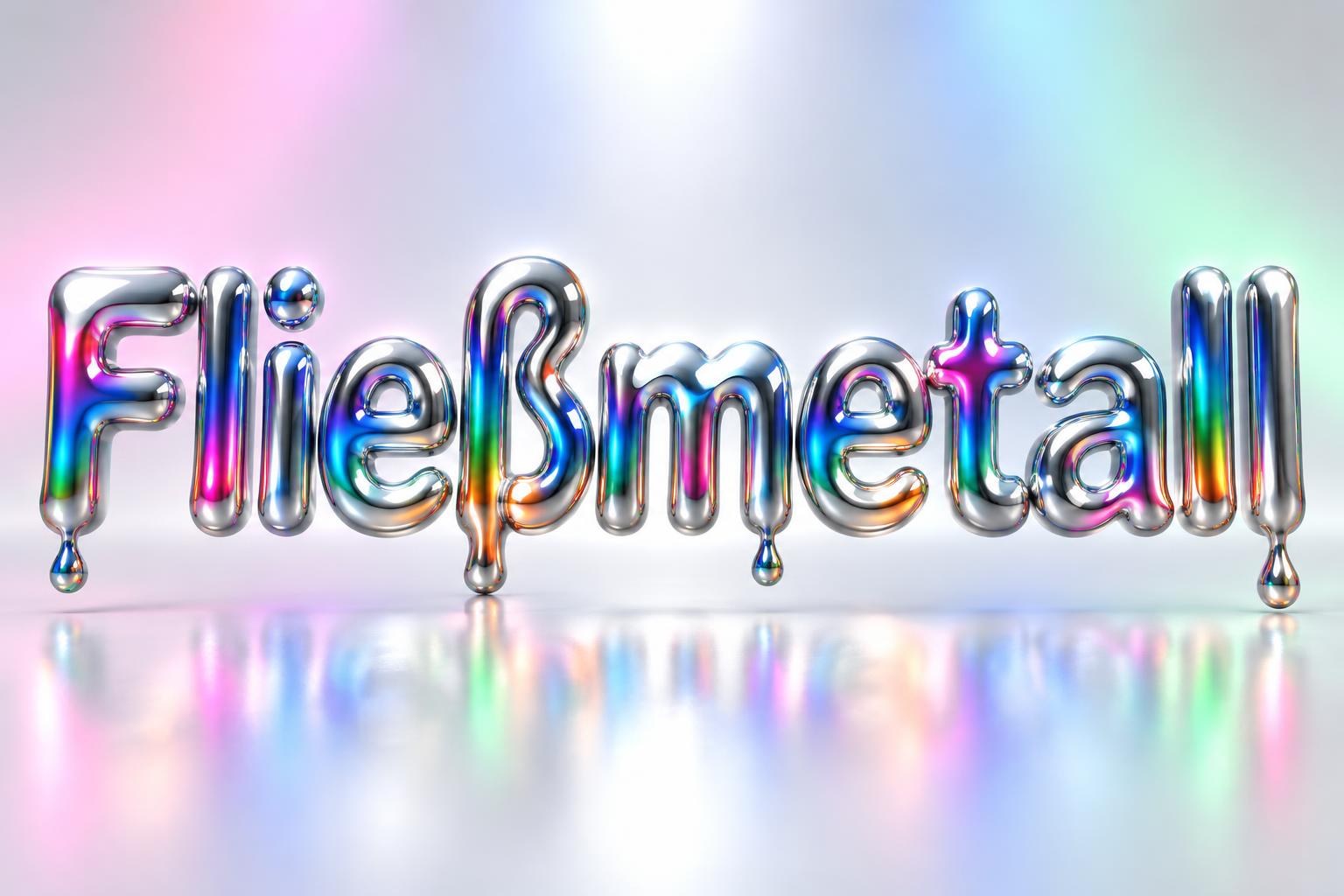 "Fließmetall" — Y2k Chrome | AI Text Effect Generator