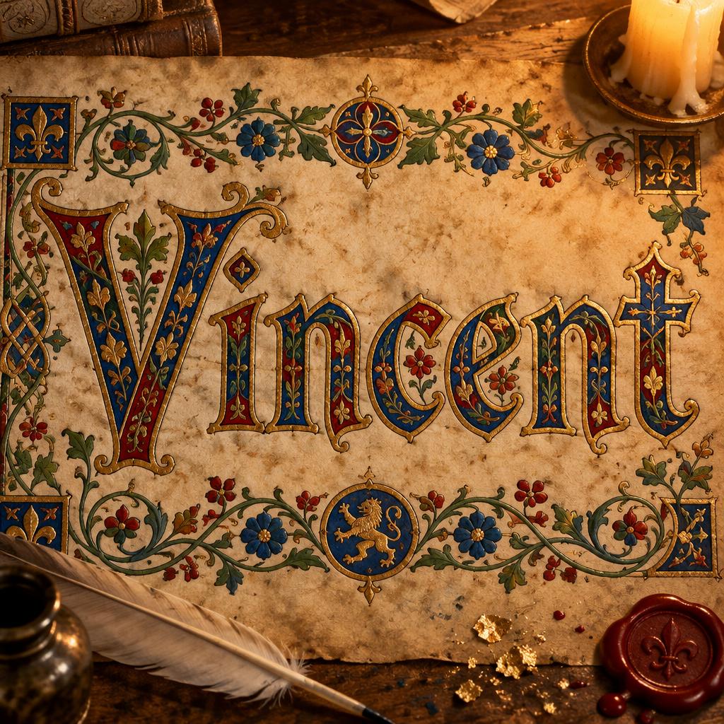 "Vincent" — Medieval | AI Text Effect Generator