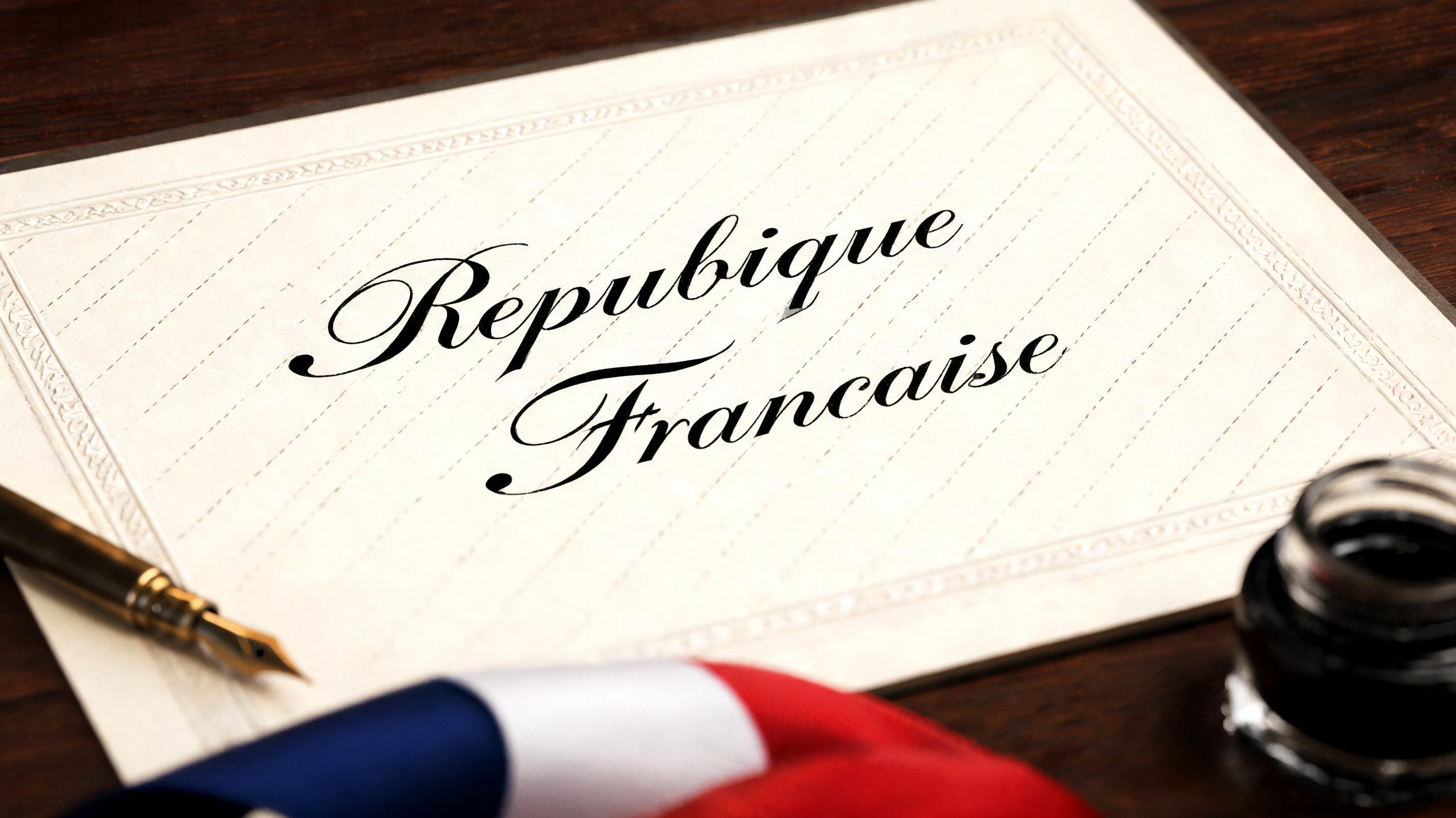 "Republique Francaise" — Cursive Calligraphy | AI Text Effect Generator