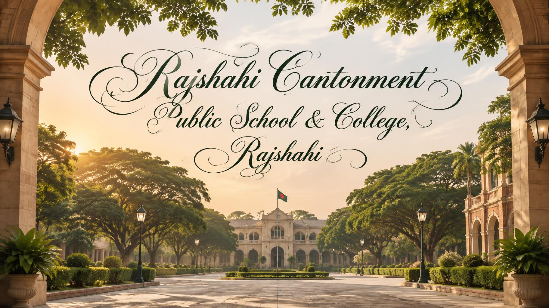 "Rajshahi Cantonment Public School & College, Rajshahi" —  | AI Text Effect Generator