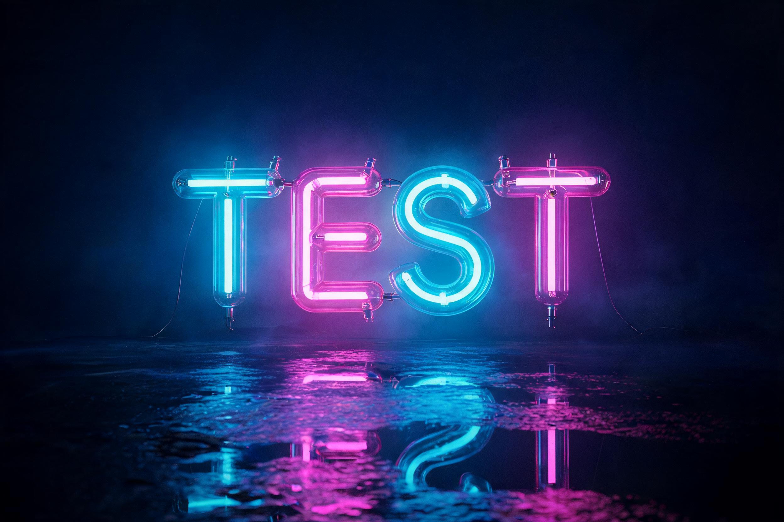 "test" — Neon Glow | AI Text Effect Generator