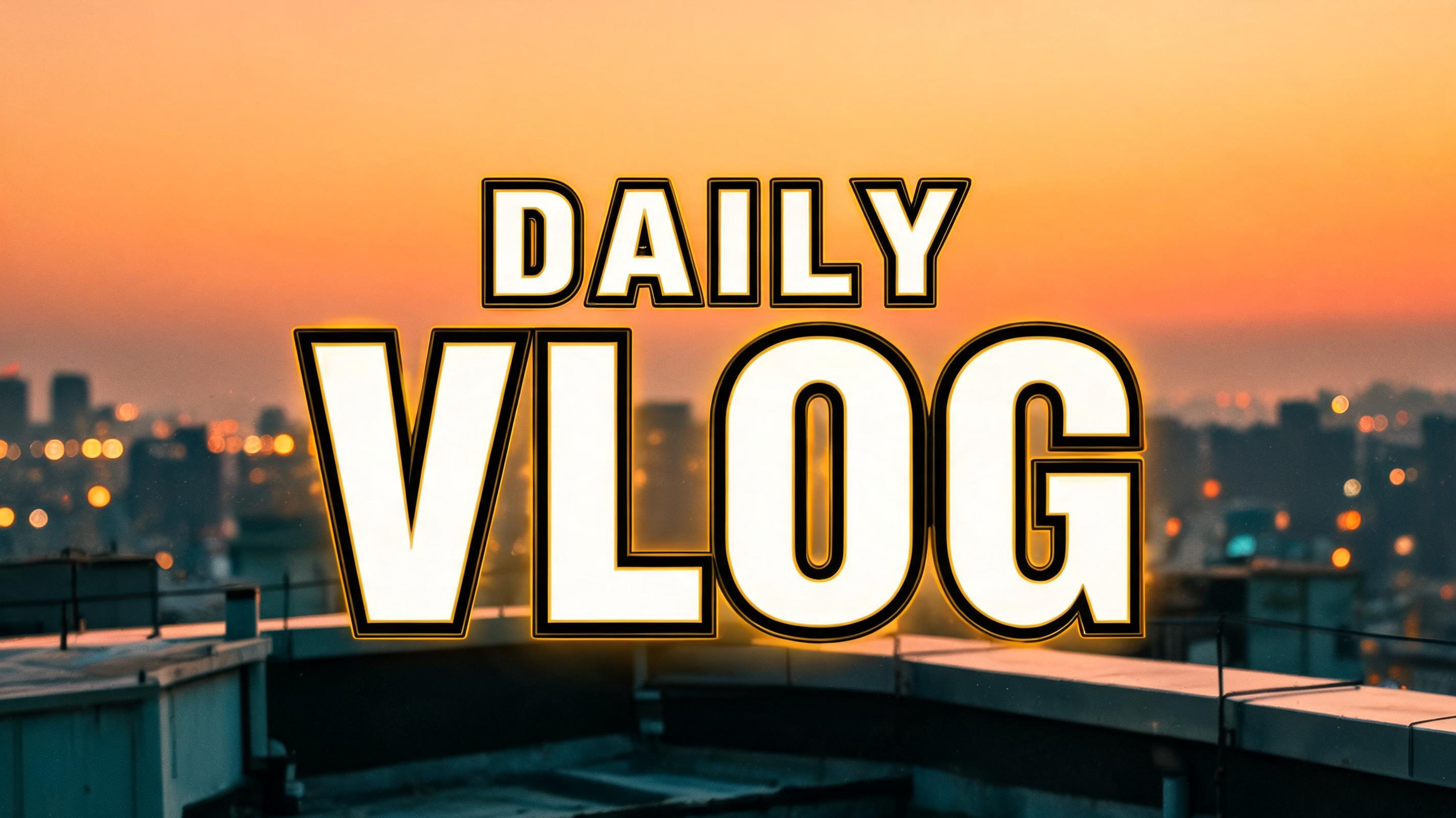 "DAILY VLOG" — Cinematic Youtube Creator | AI Text Effect Generator