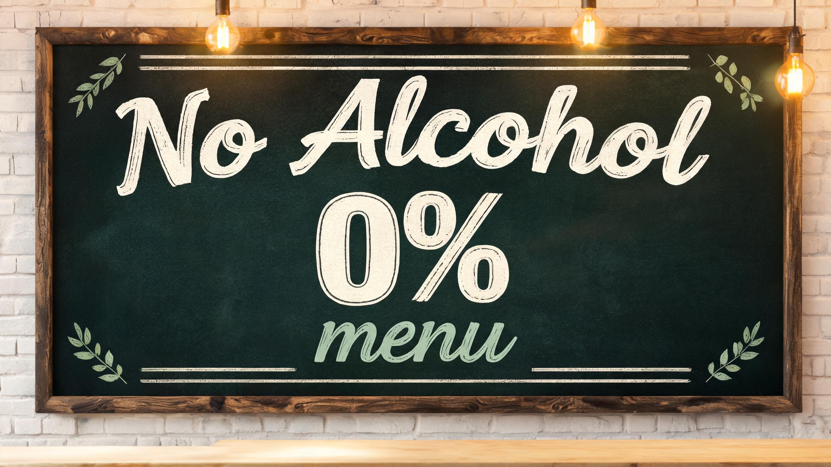 "No Alcohol 0% menu
                " — Chalk | AI Text Effect Generator