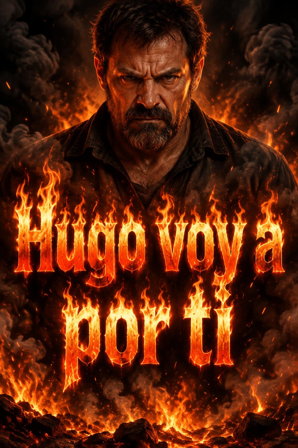 "Hugo voy a por ti" — Fire Smoke | AI Text Effect Generator