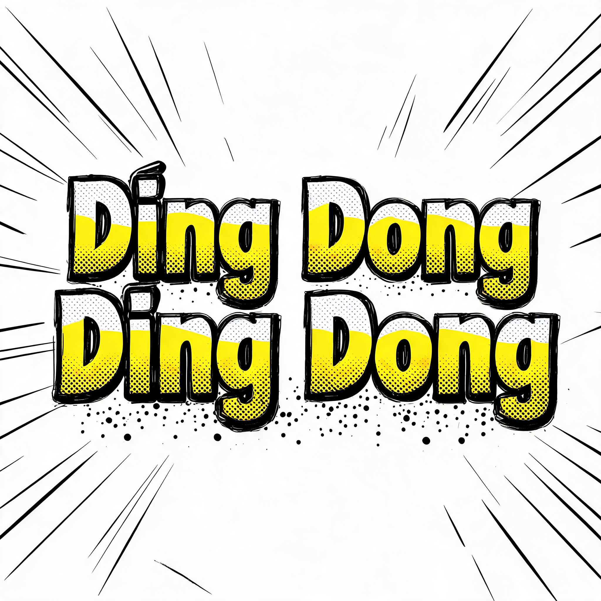 "Ding Dong Ding Dong" — Comic Book | AI Text Effect Generator