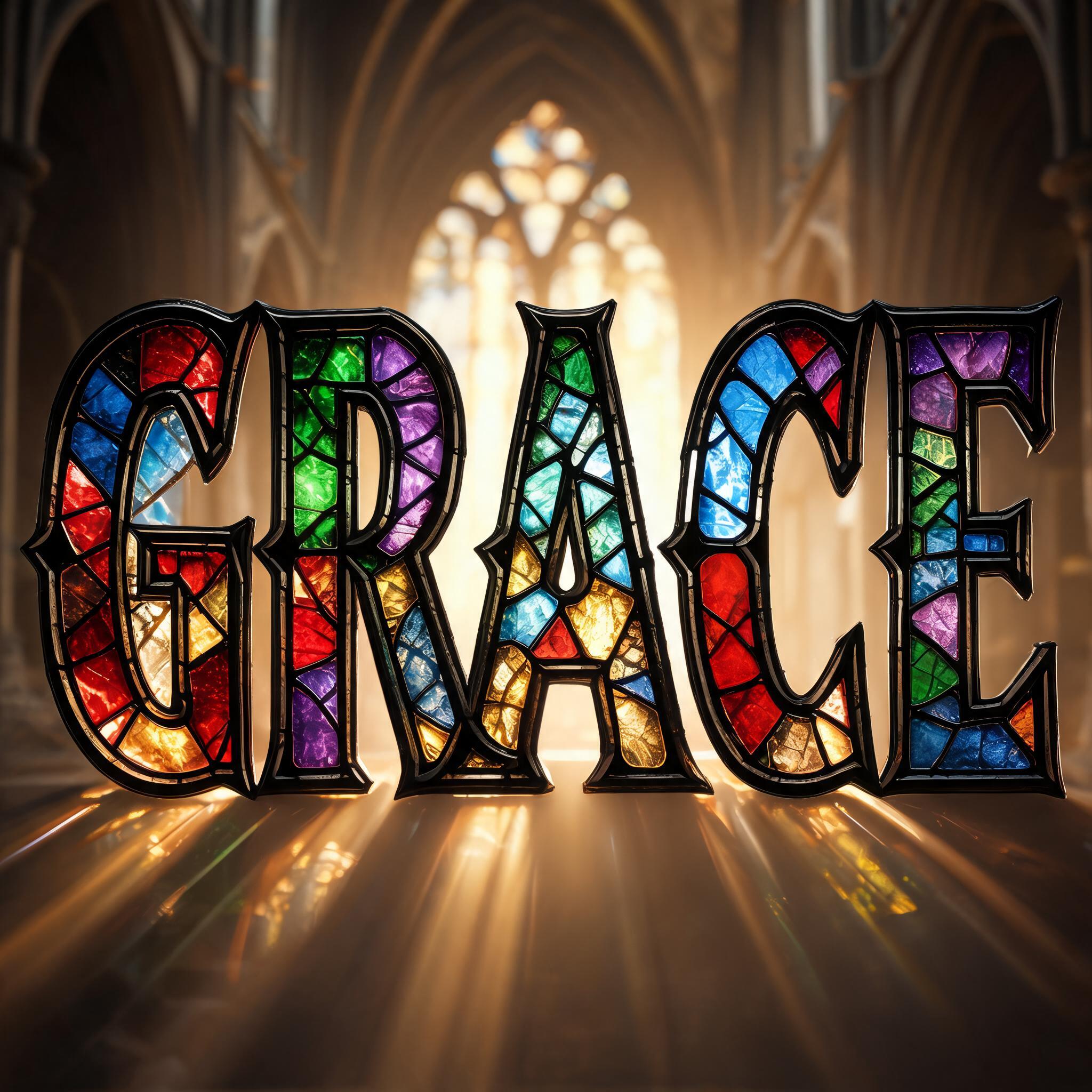 "GRACE" — Glass Color | AI Text Effect Generator