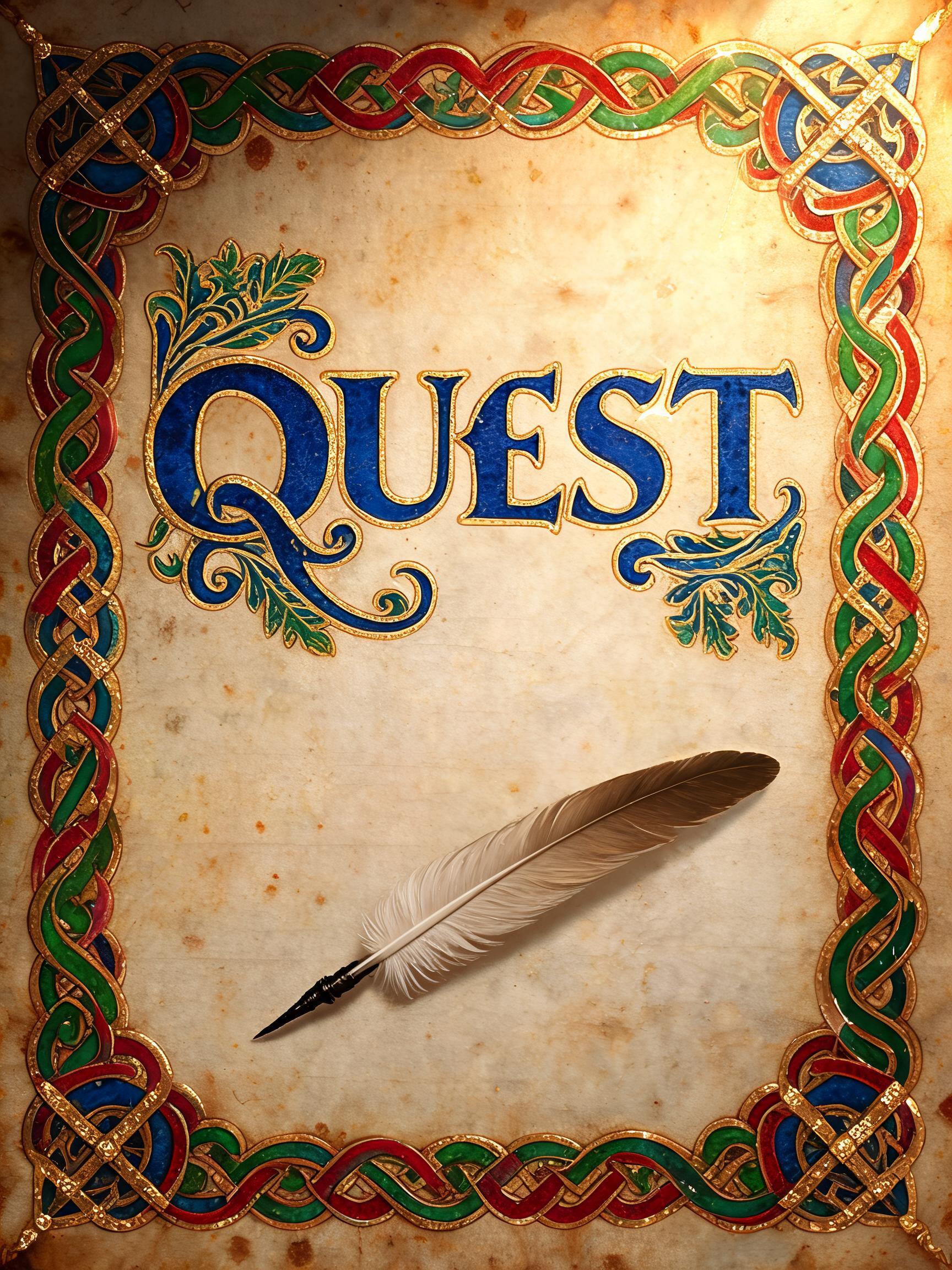 "Quest" — Medieval | AI Text Effect Generator