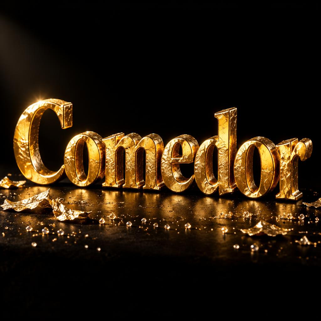 "Comedor" — Luxury Gold | AI Text Effect Generator