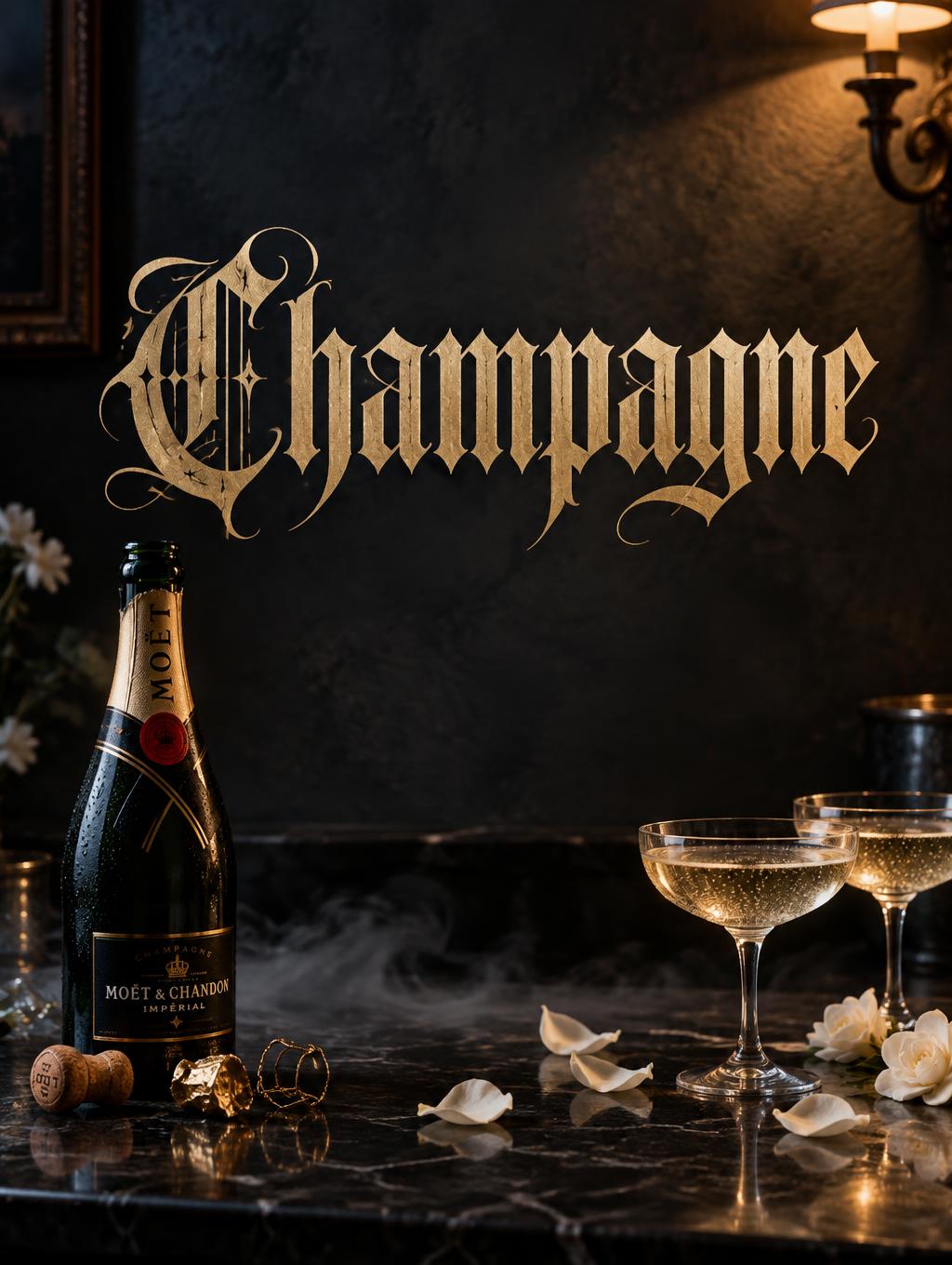 "Champagne" —  | AI Text Effect Generator