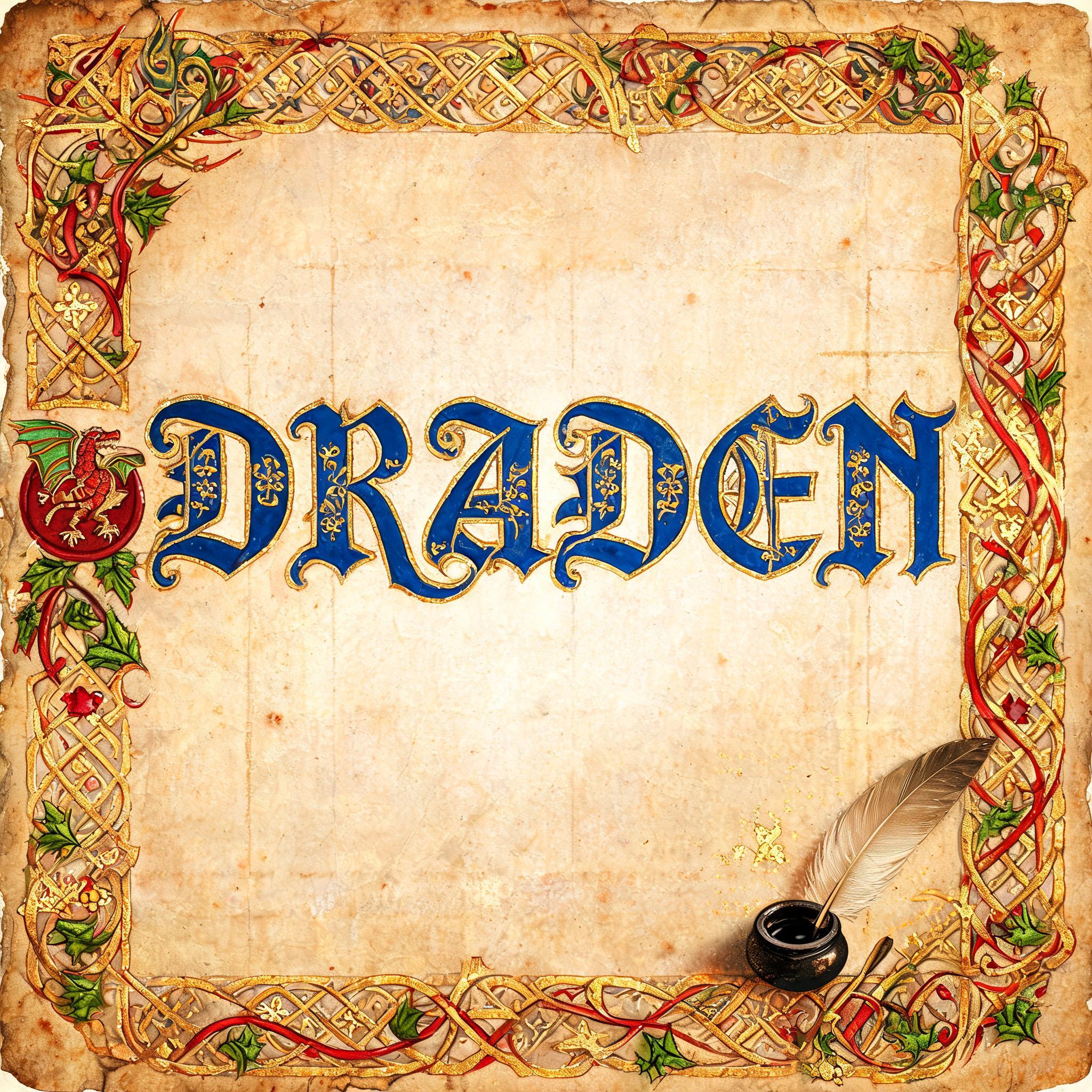 "DRADEN" — Medieval | AI Text Effect Generator
