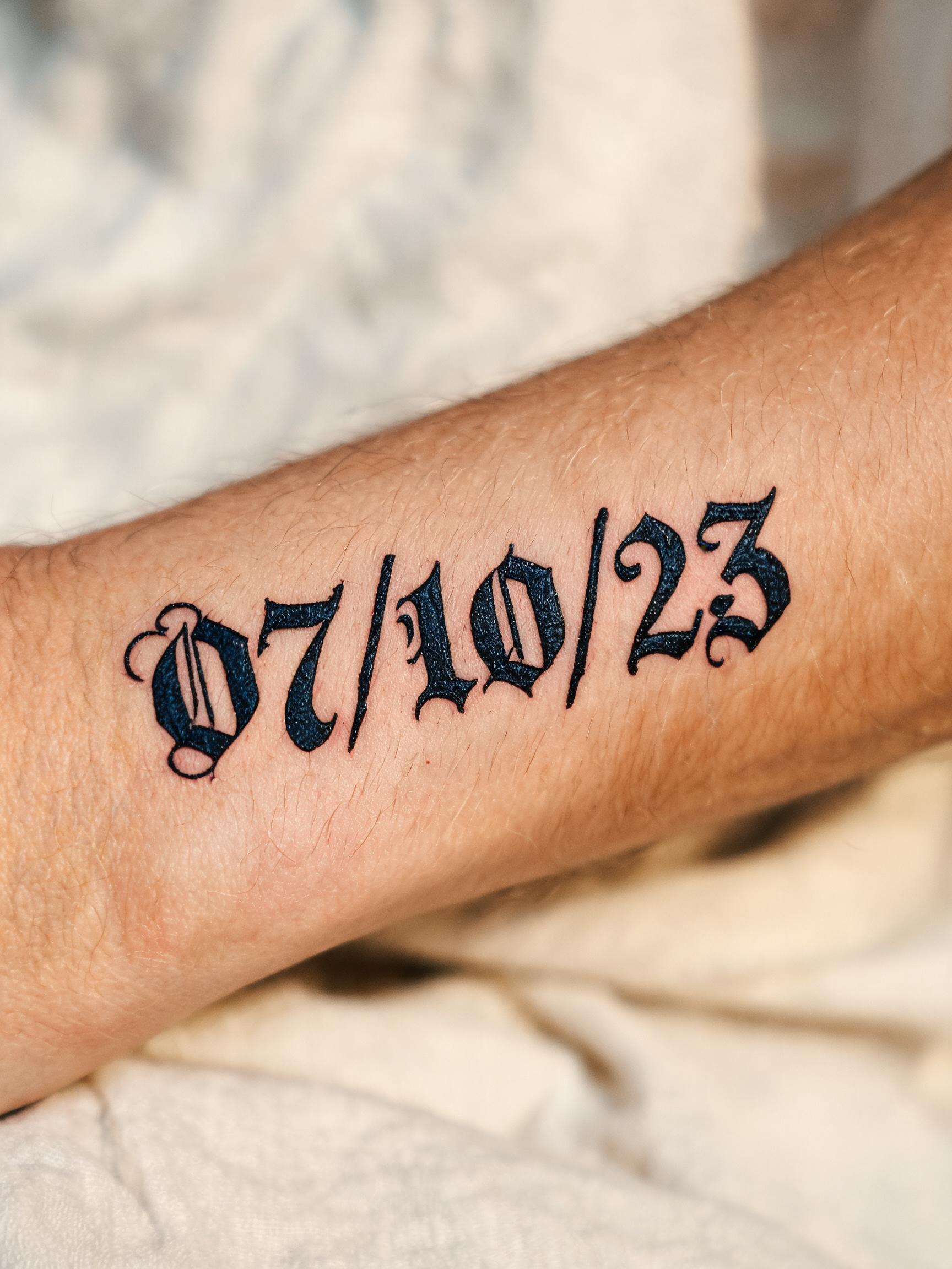 "07/10/23" — Tattoo | AI Text Effect Generator