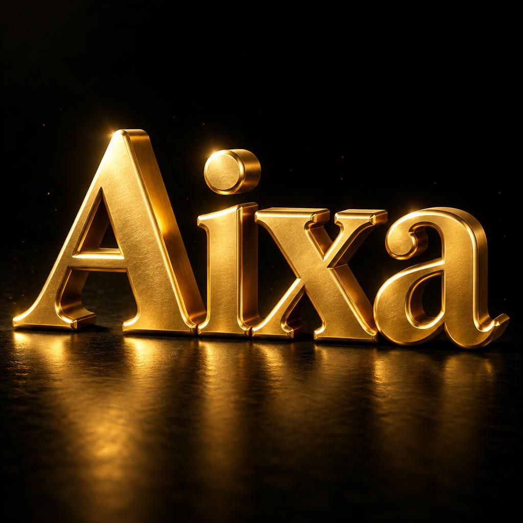 "Aixa" — 3d Bold Gold | AI Text Effect Generator